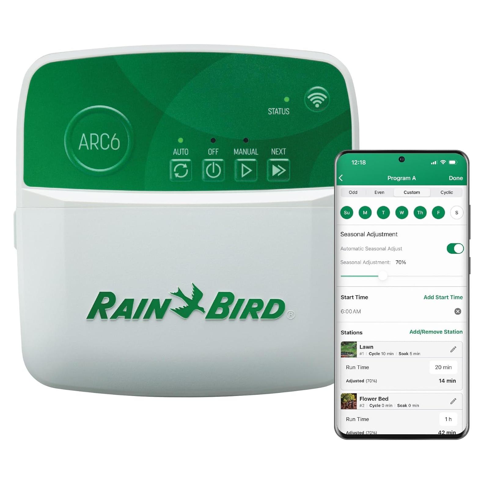 Controlador de Riego WiFi Rain Bird ARC6 6 Zonas Interior