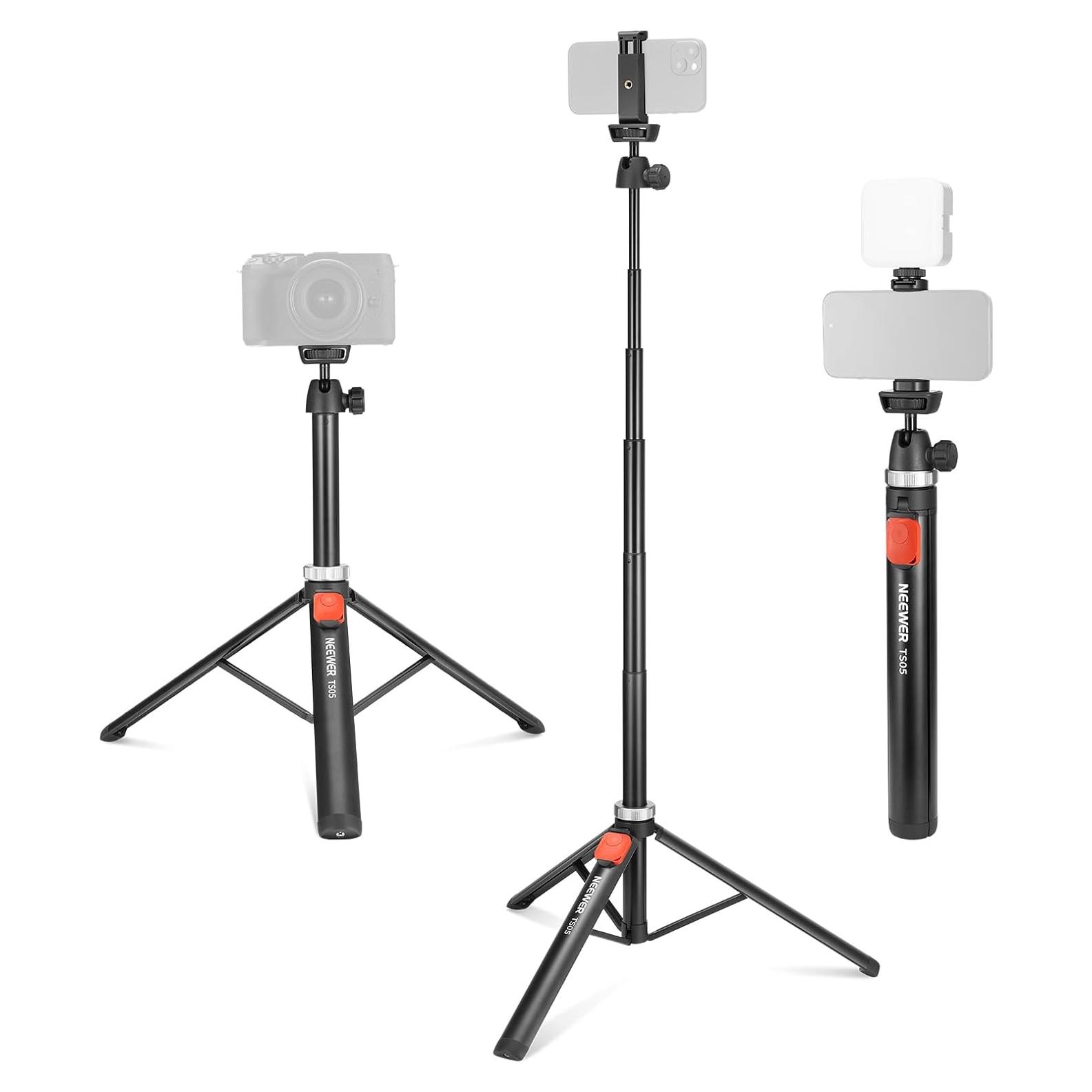 Trípode NEEWER TS05 para Teléfono y Cámara 159.6 cm