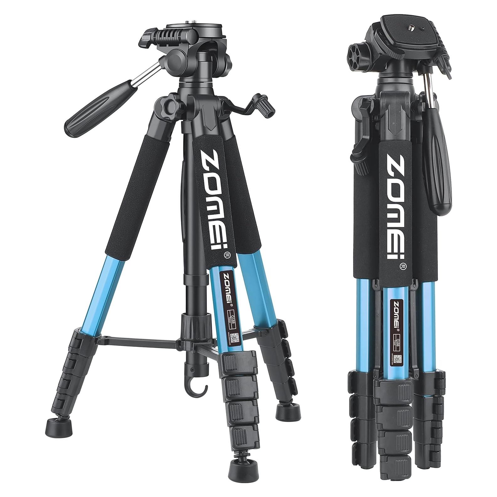 Trípode de Cámara ZOMEi Q188 Profesional 188cm Azul