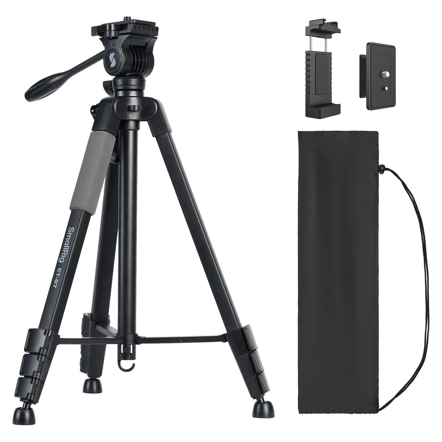 Trípode de Aluminio PequeñoRig CT-07 para Cámara y iPhone 161 cm