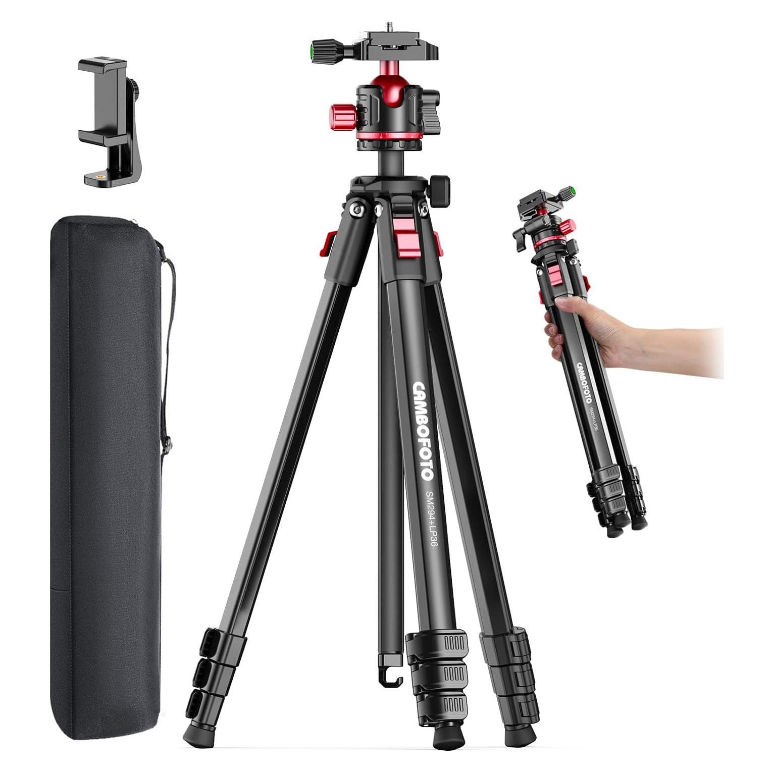 Trípode Compacto de Aluminio CAMBOFOTO 172.72 cm 3.98 kg