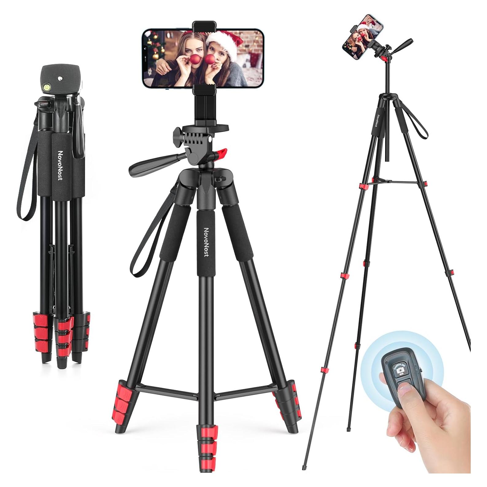 Trípode para teléfono NovoNost KT65 con control remoto 165 cm