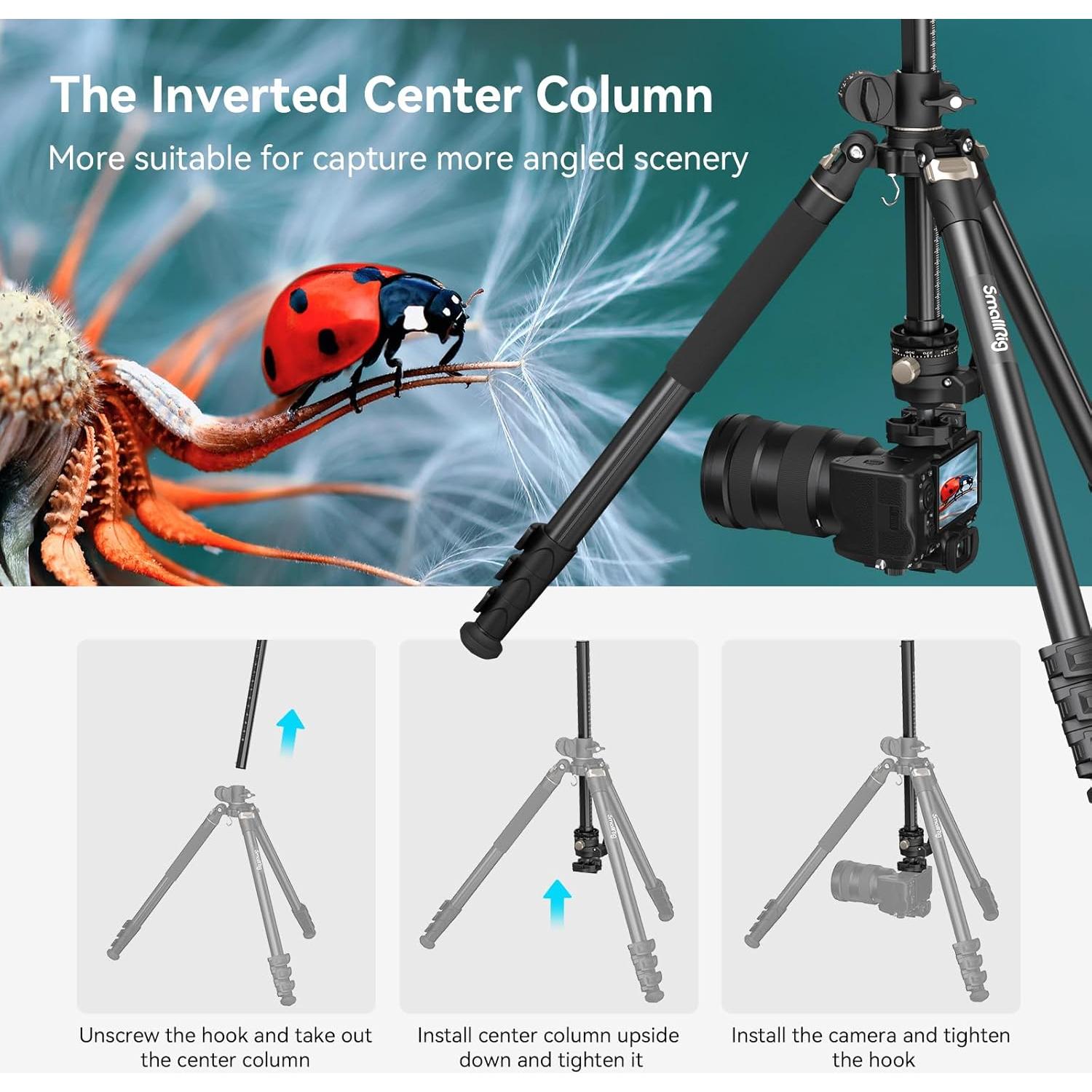 Trípode Horizontal SmallRig CT200 200cm para Cámara y Smartphone
