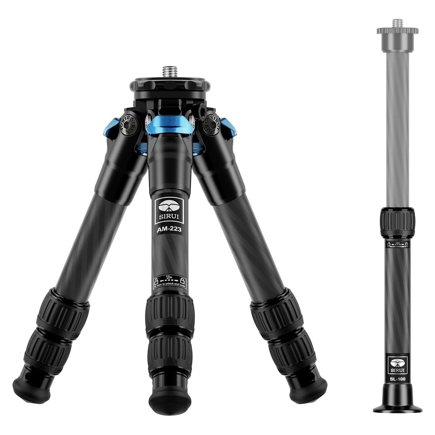 Trípode Mini de Viaje SIRUI AM-223+SL-100 Fibra de Carbono 66cm