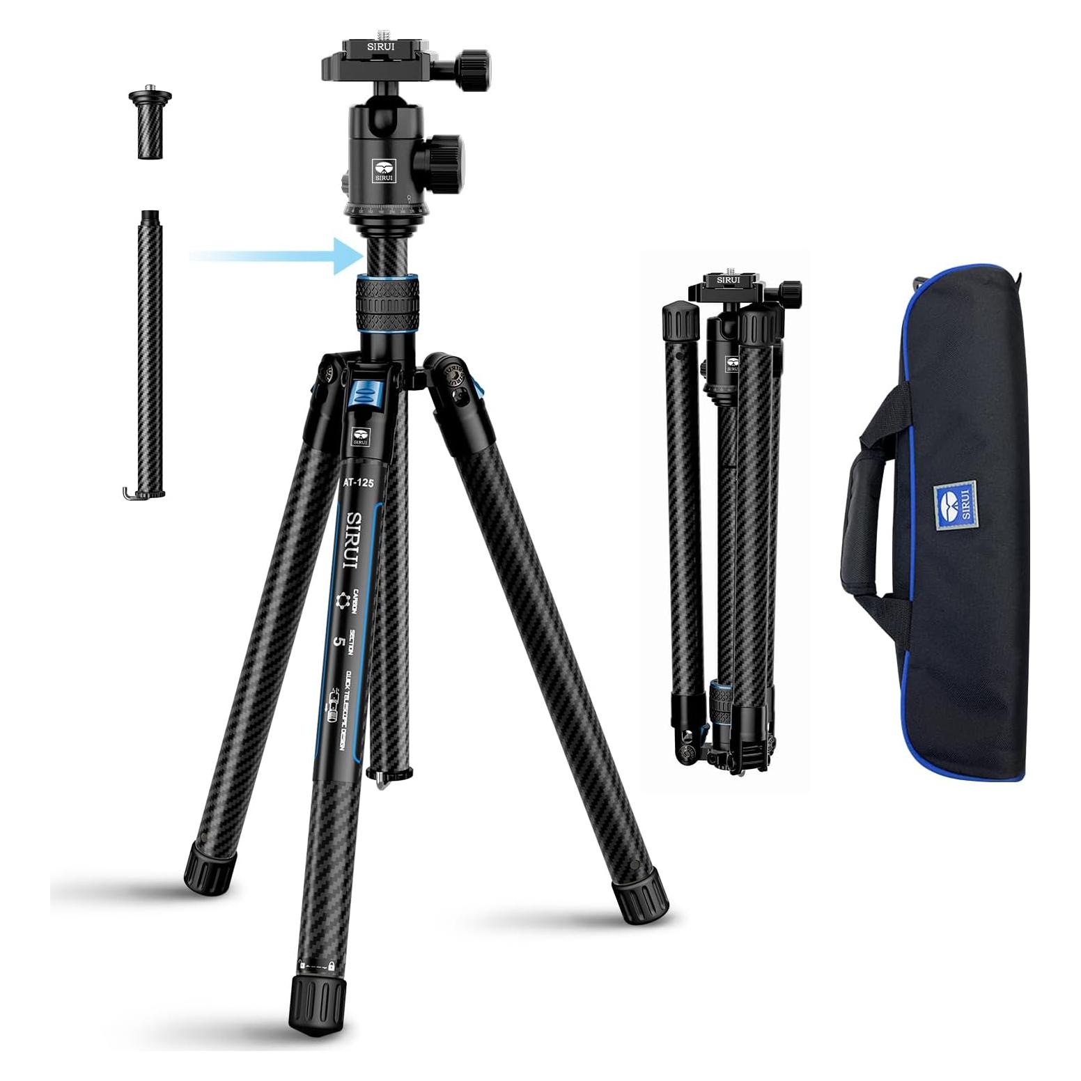 Trípode de Viaje SIRUI AT-125+E-10 Fibra de Carbono 151.6 cm