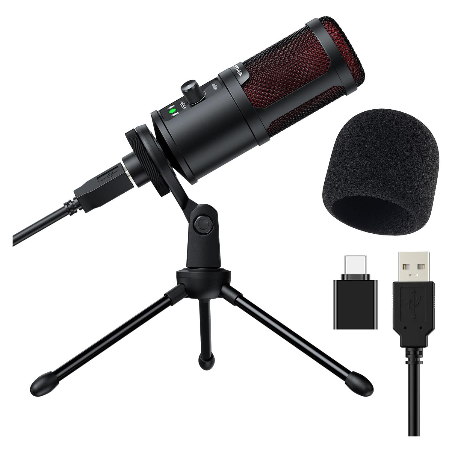 Micrófono USB OTHA 192kHz/24Bit con Trípode para PC