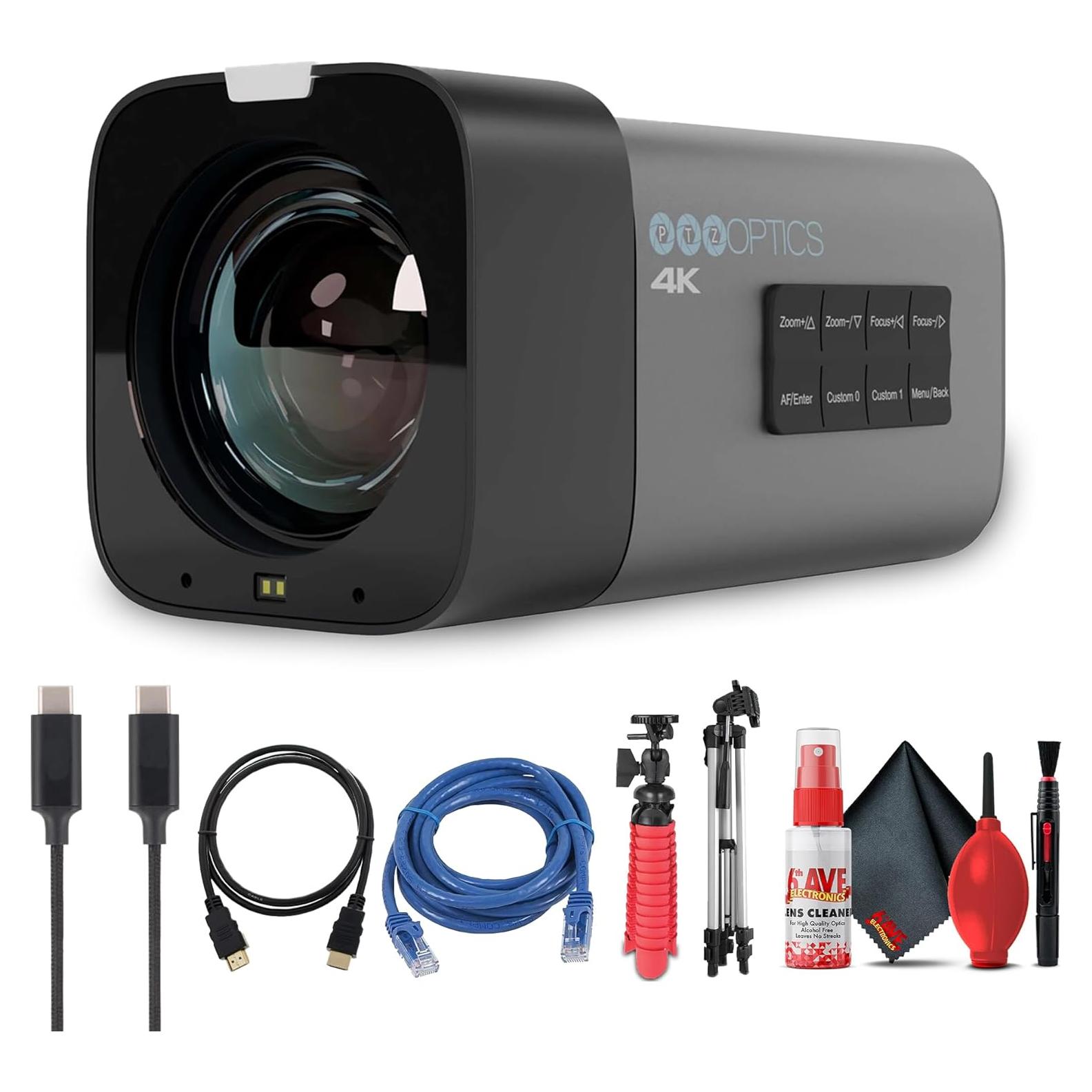 Cámara PTZOptics Studio 4K Gris Zoom Óptico 12x Streaming