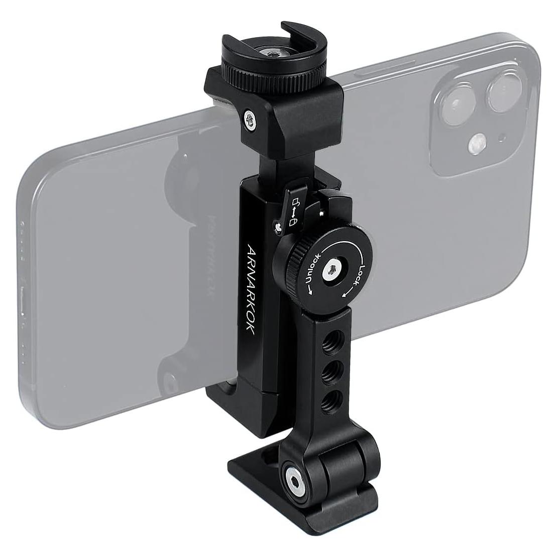 Soporte de trípode de metal ARNARKOK para teléfono celular