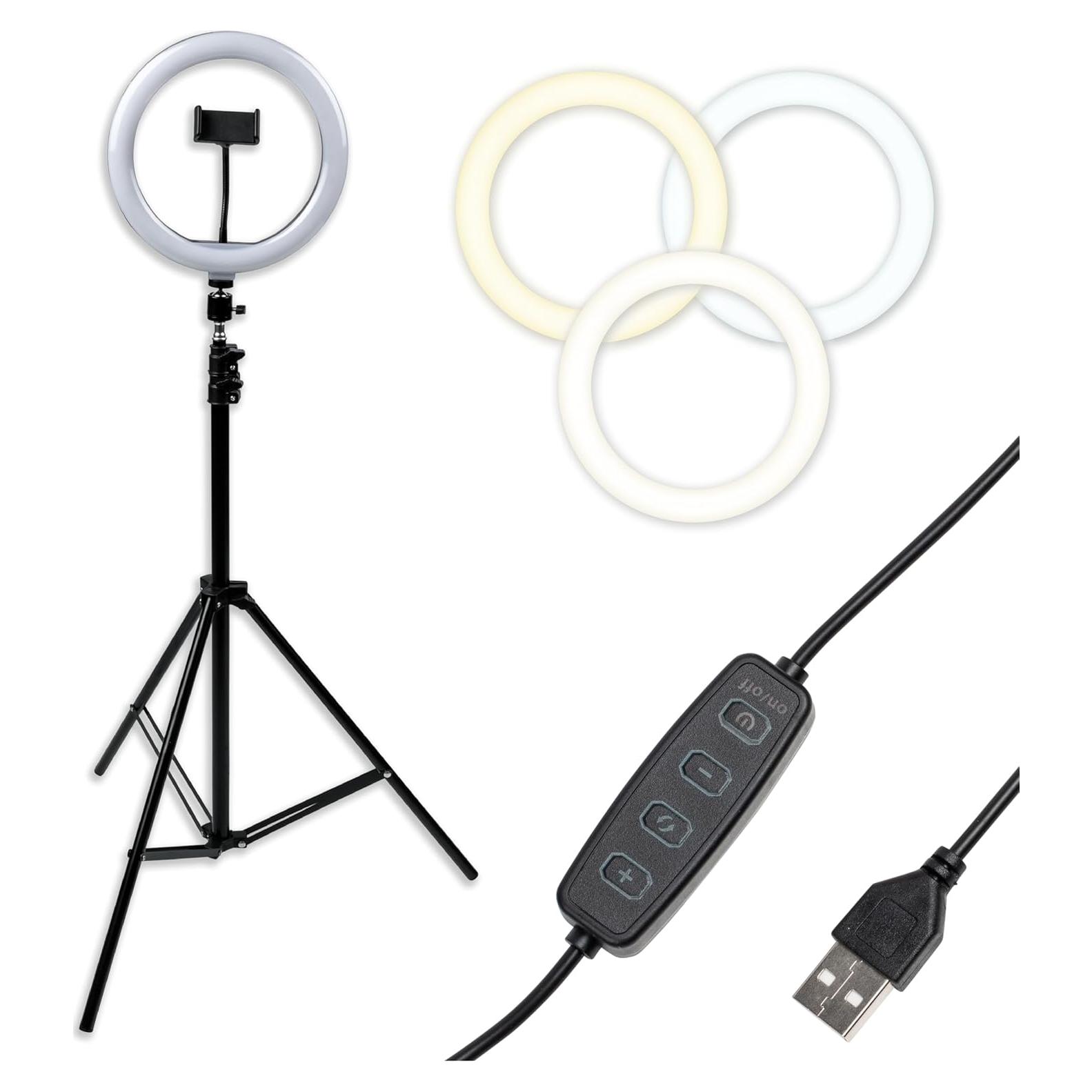 Luz de Anillo LED 10" Gator Frameworks con Trípode 1.8m