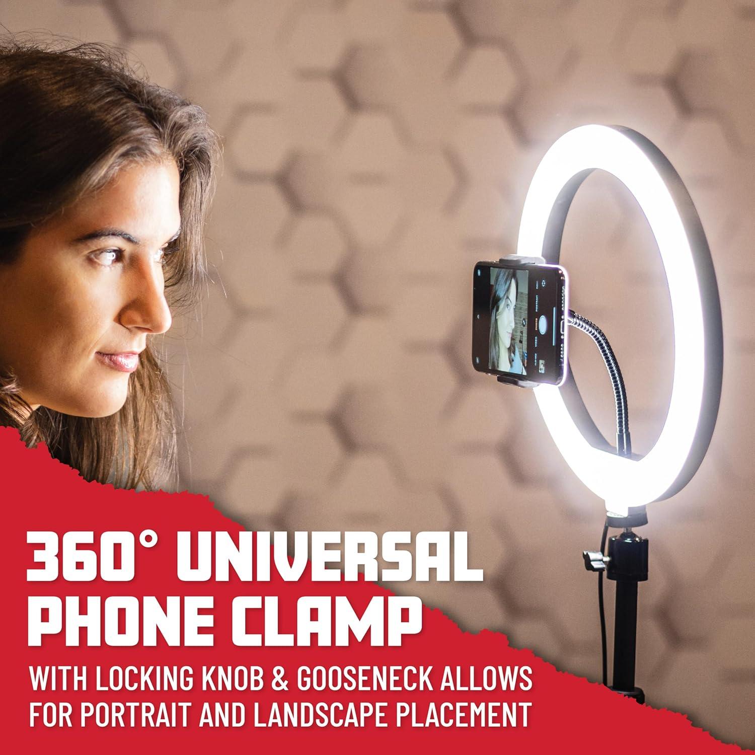 Luz de Anillo LED 10" Gator Frameworks con Trípode 1.8m