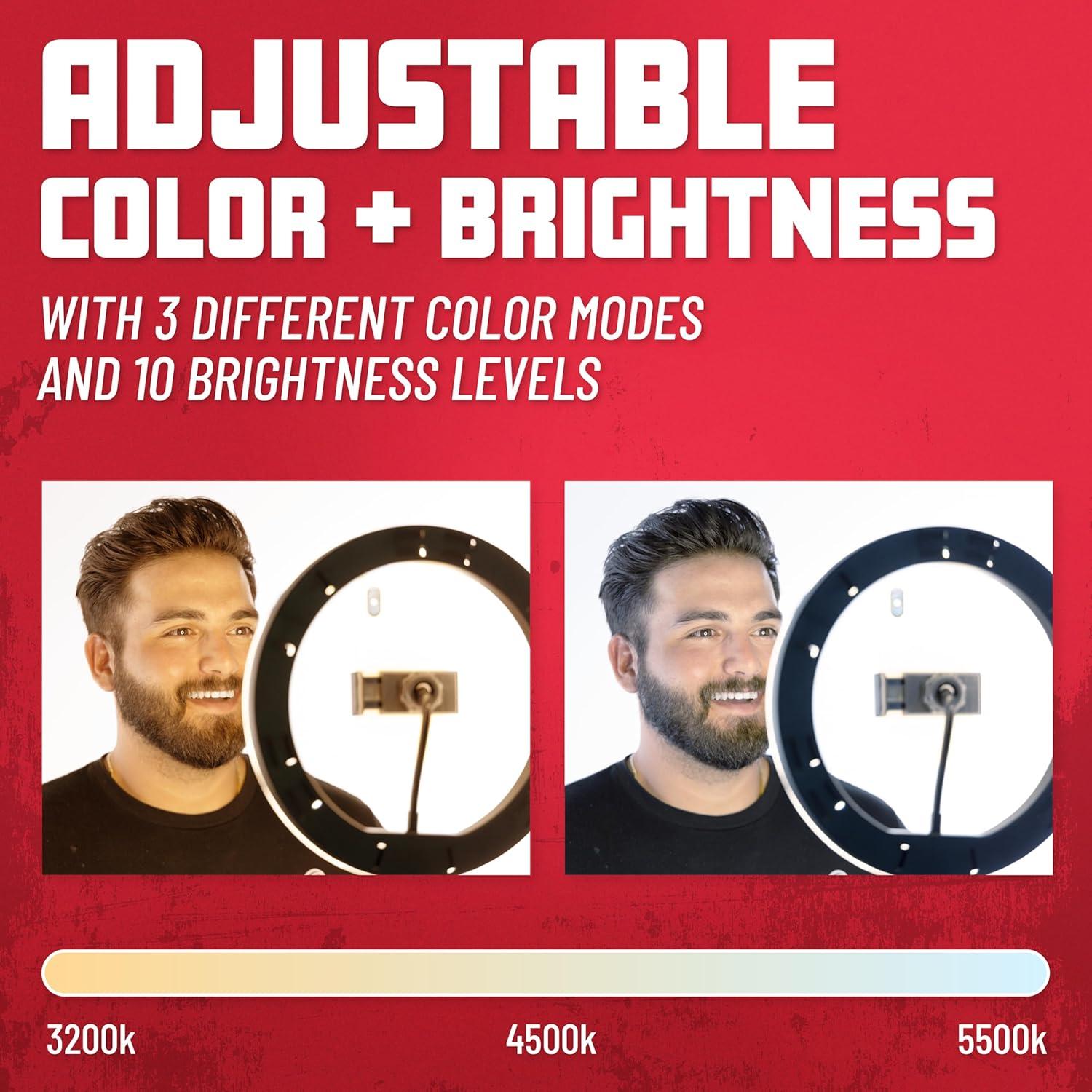 Luz de Anillo LED 10" Gator Frameworks con Trípode 1.8m