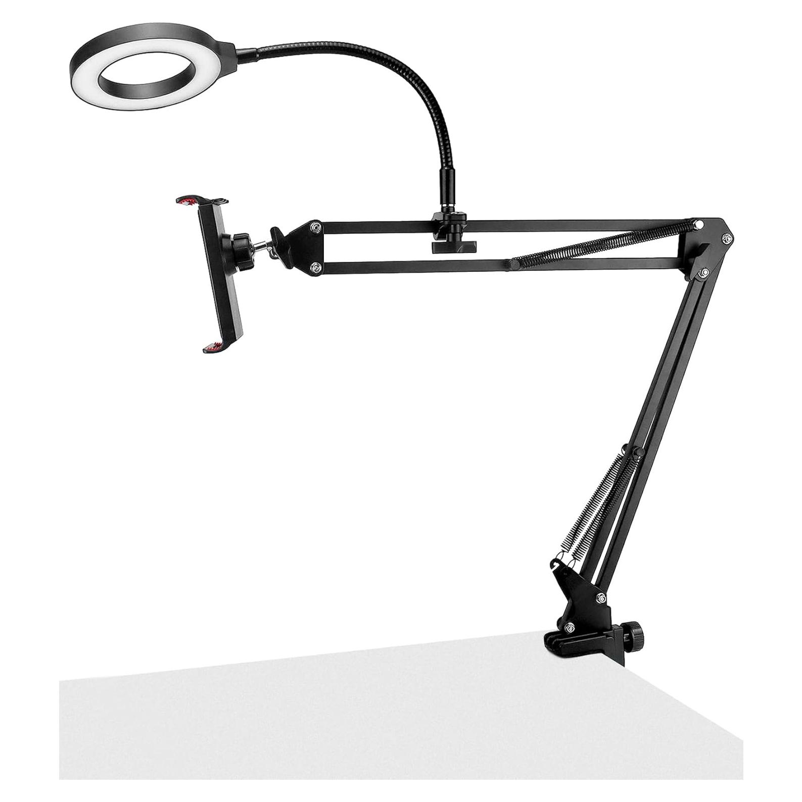 Soporte de Cámara de Techo QWORK con Luz de Anillo 15.24 cm