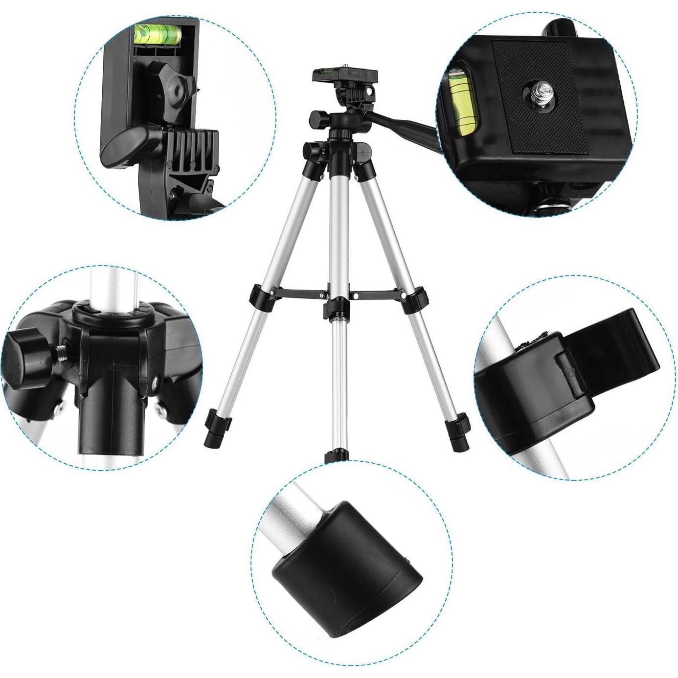 Trípode para Webcam AceTaken 65cm Ajustable 1/4"-20