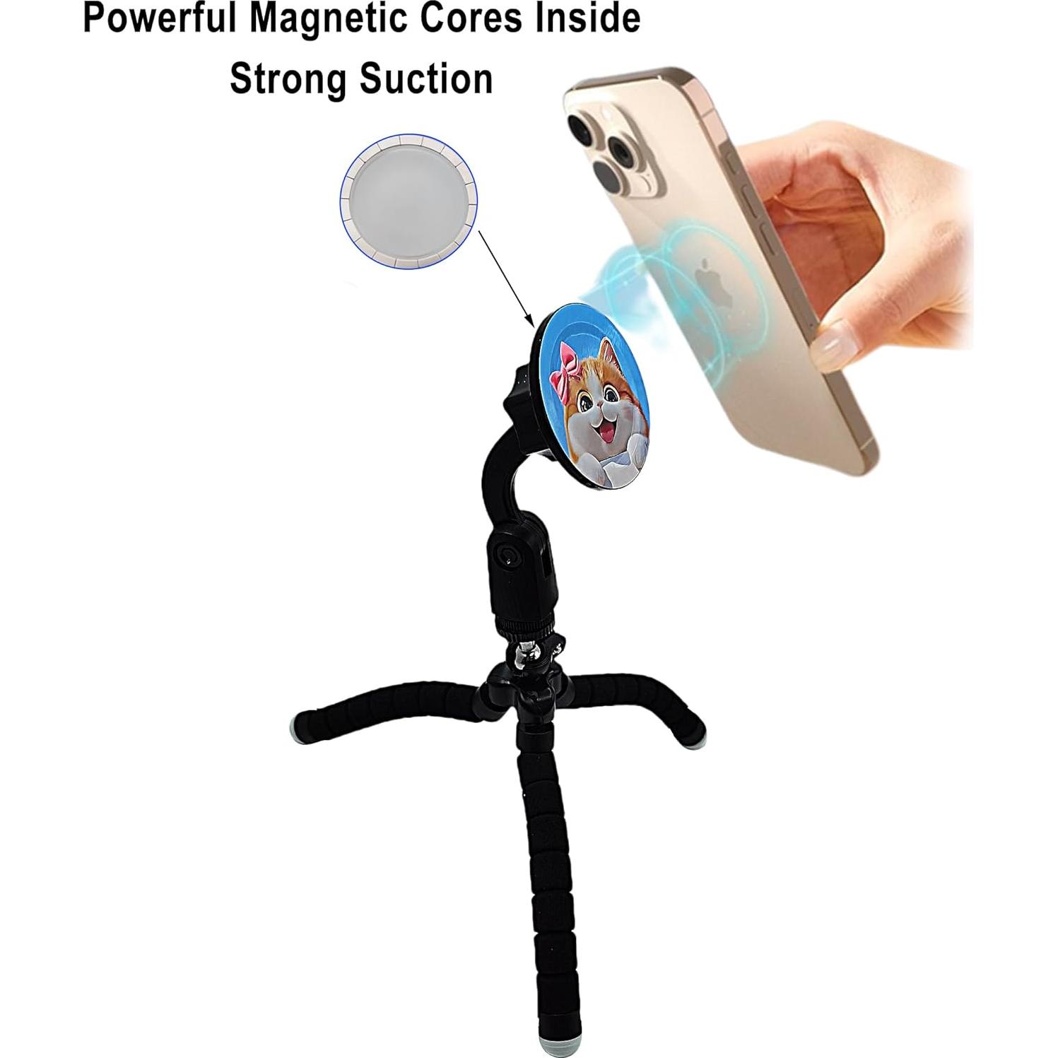 Soporte de trípode magnético andymall para iPhone 12-16