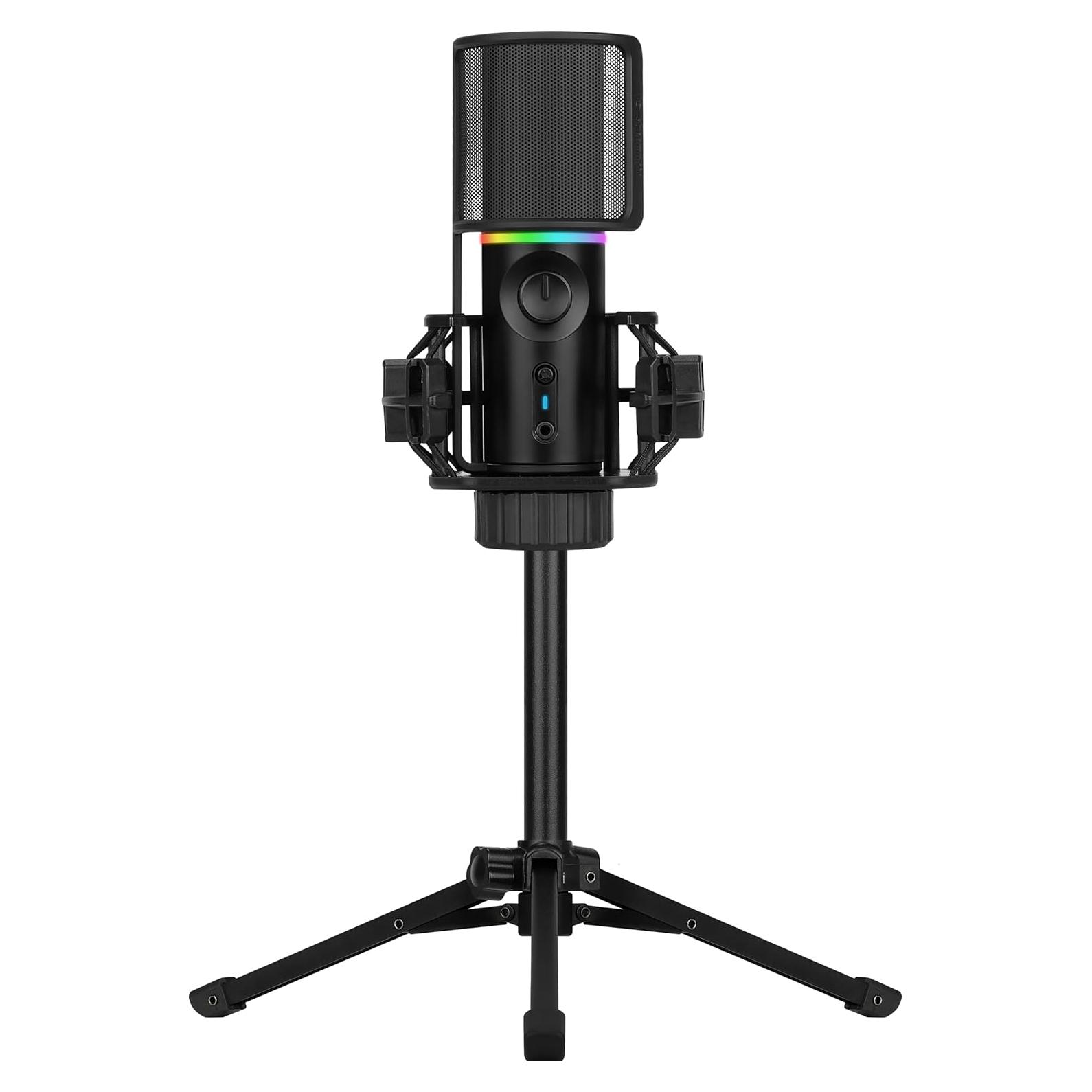 Micrófono Cardioide RGB AeroCool con Trípode Plegable 48kHz