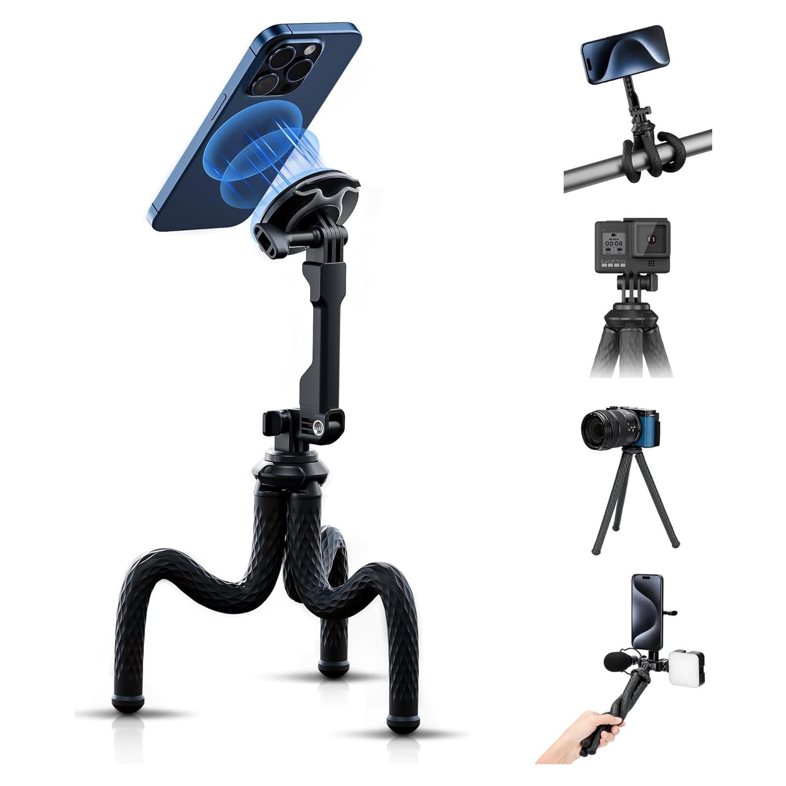 Trípode Flexible Magnético JJC TP-MS1 para iPhone y Cámaras