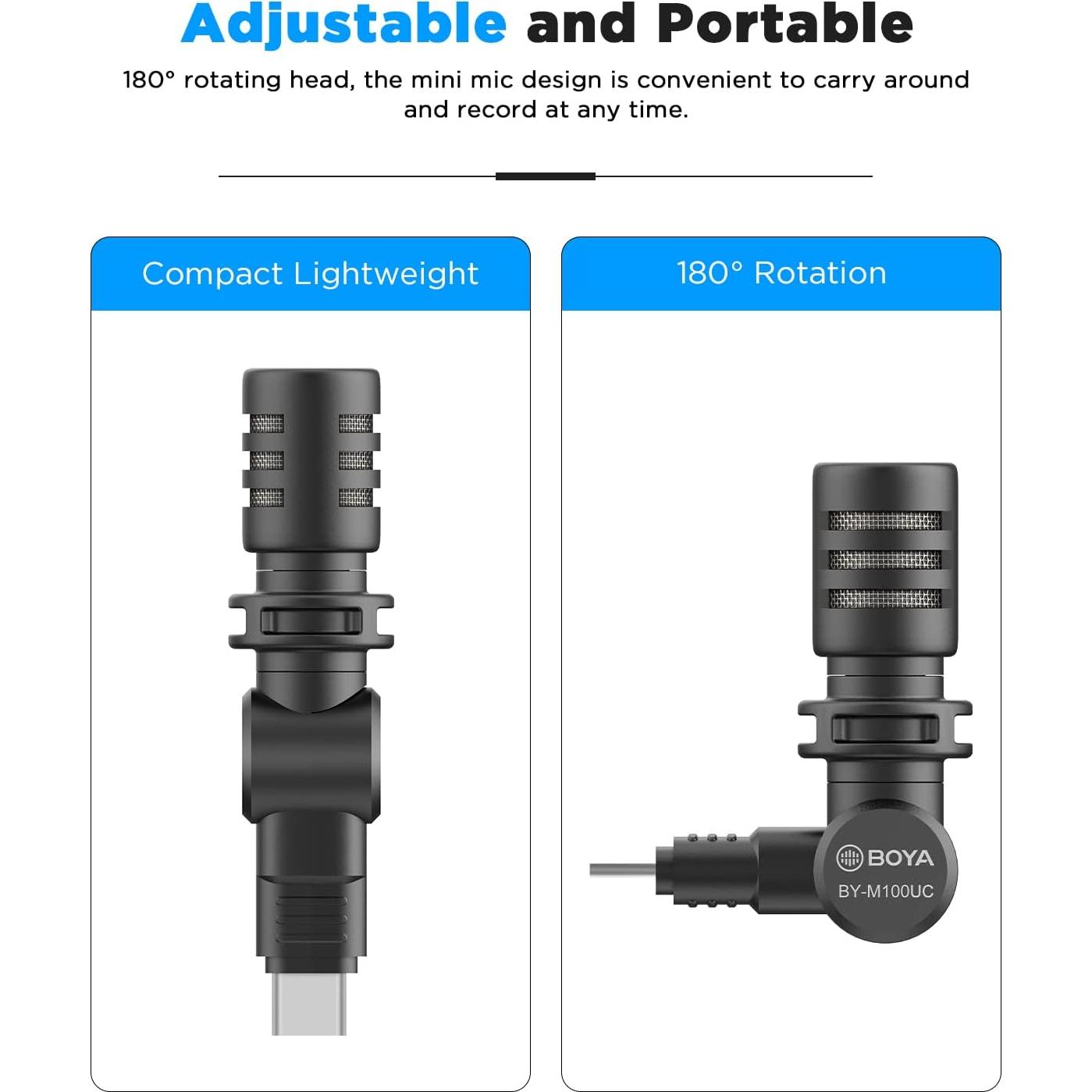 Micrófono BOYA BY-M100UC USB C para Smartphone y Laptop