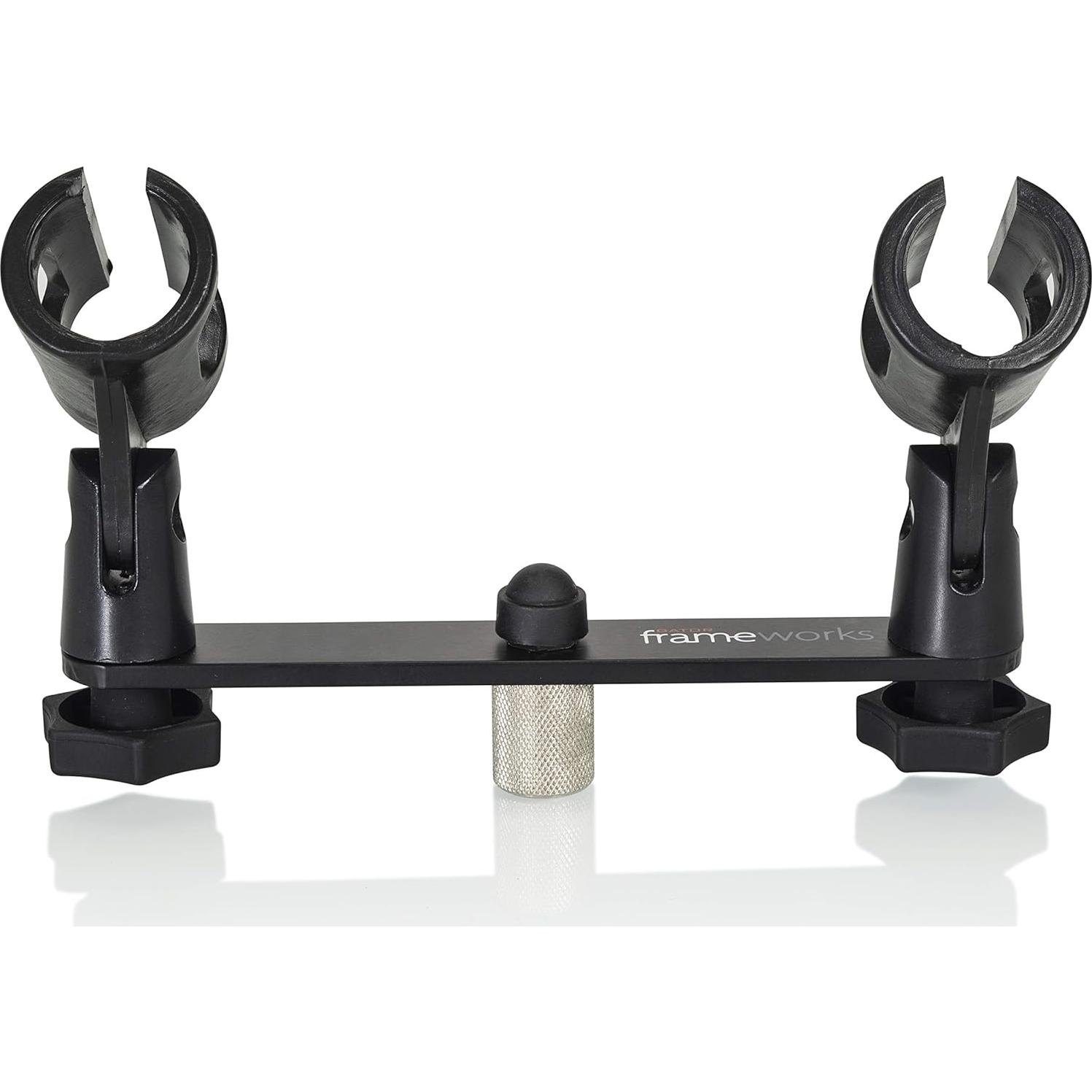 Barra de Montaje Doble de Micrófono Gator Frameworks GFWMIC1TO2