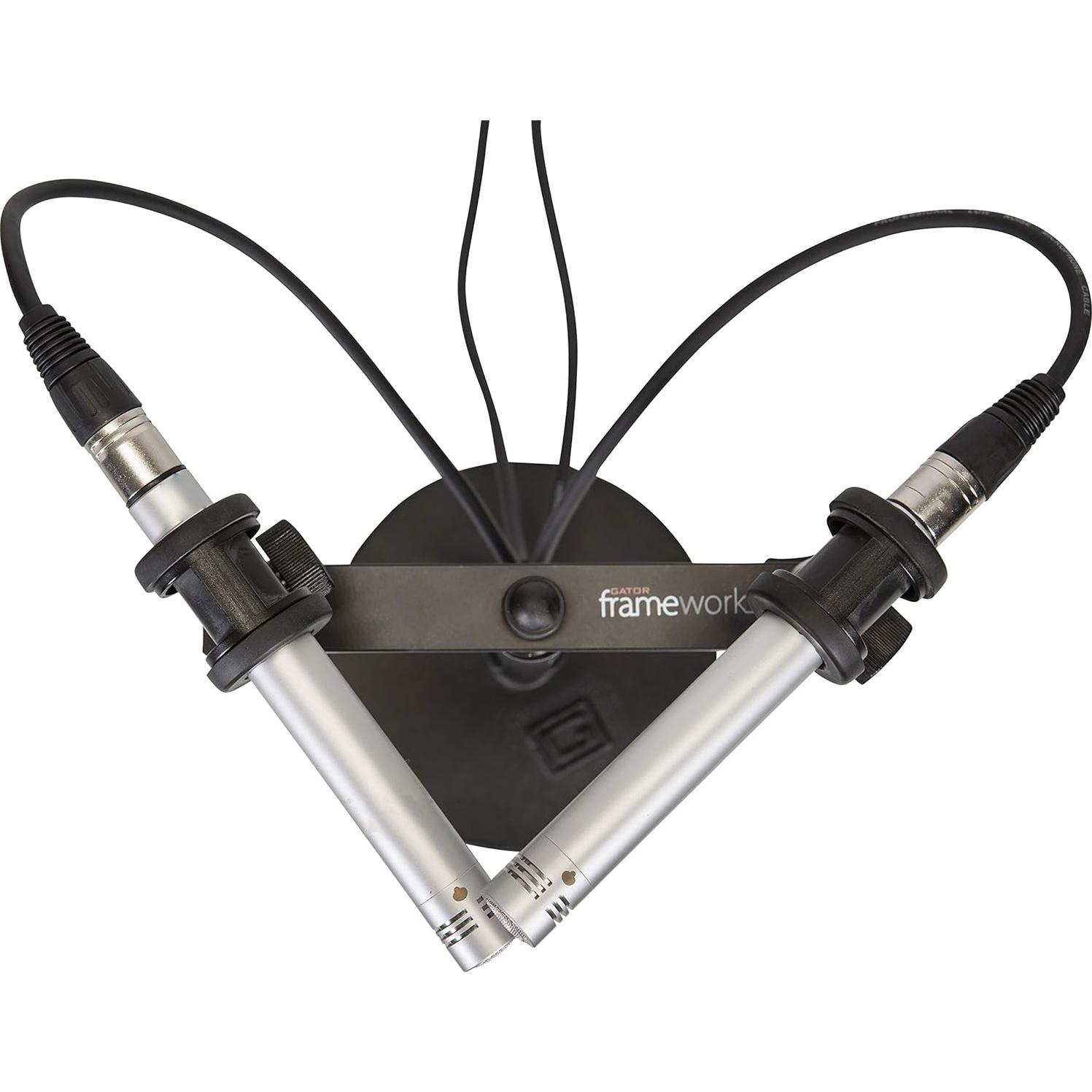 Barra de Montaje Doble de Micrófono Gator Frameworks GFWMIC1TO2