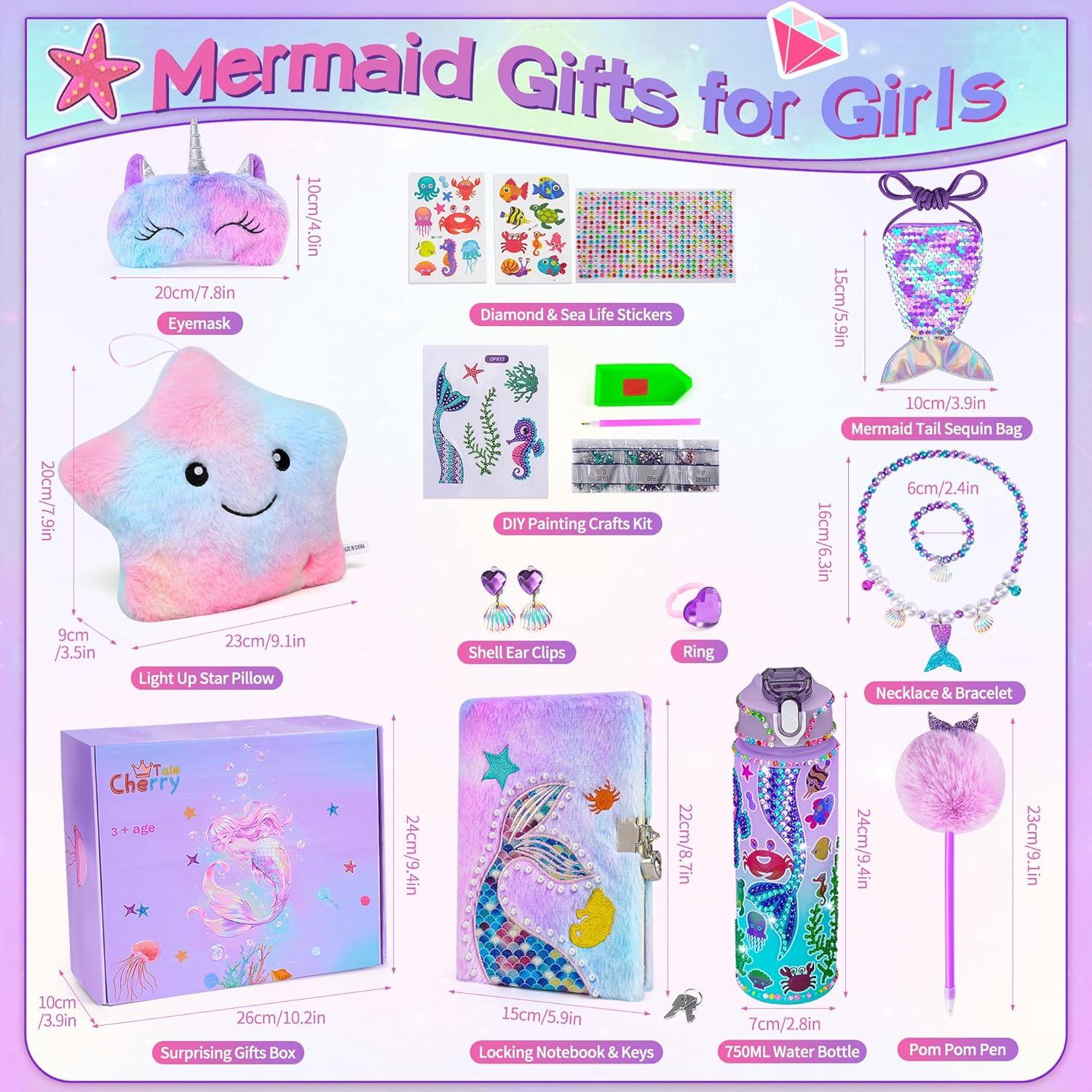 Set de Regalos de Sirena Cherry Tale para Niñas 4-10 Años