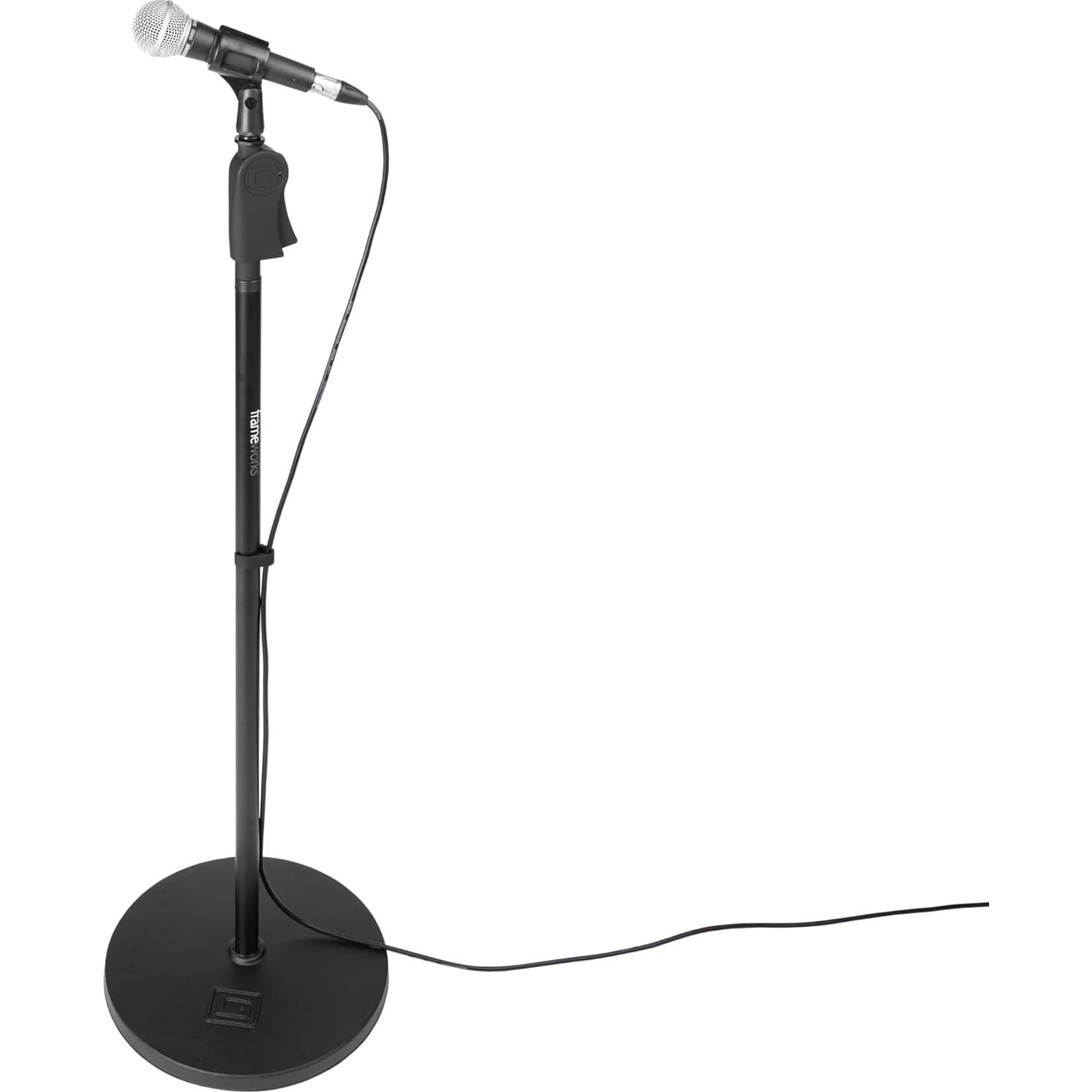 Soporte de Micrófono Gator Frameworks con Base Ponderada 30.5 cm
