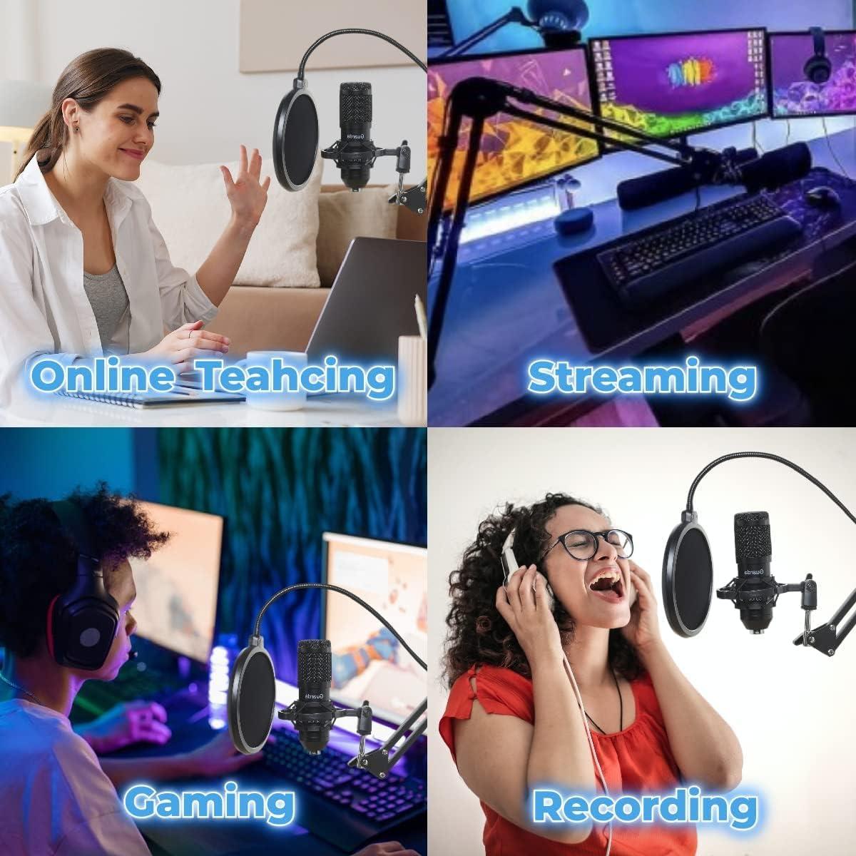 Micrófono USB de Condensador Guarda GD100 con Soporte Ajustable