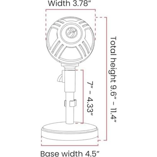 Micrófono USB Arozzi Sfera para Gaming y Streaming - Blanco