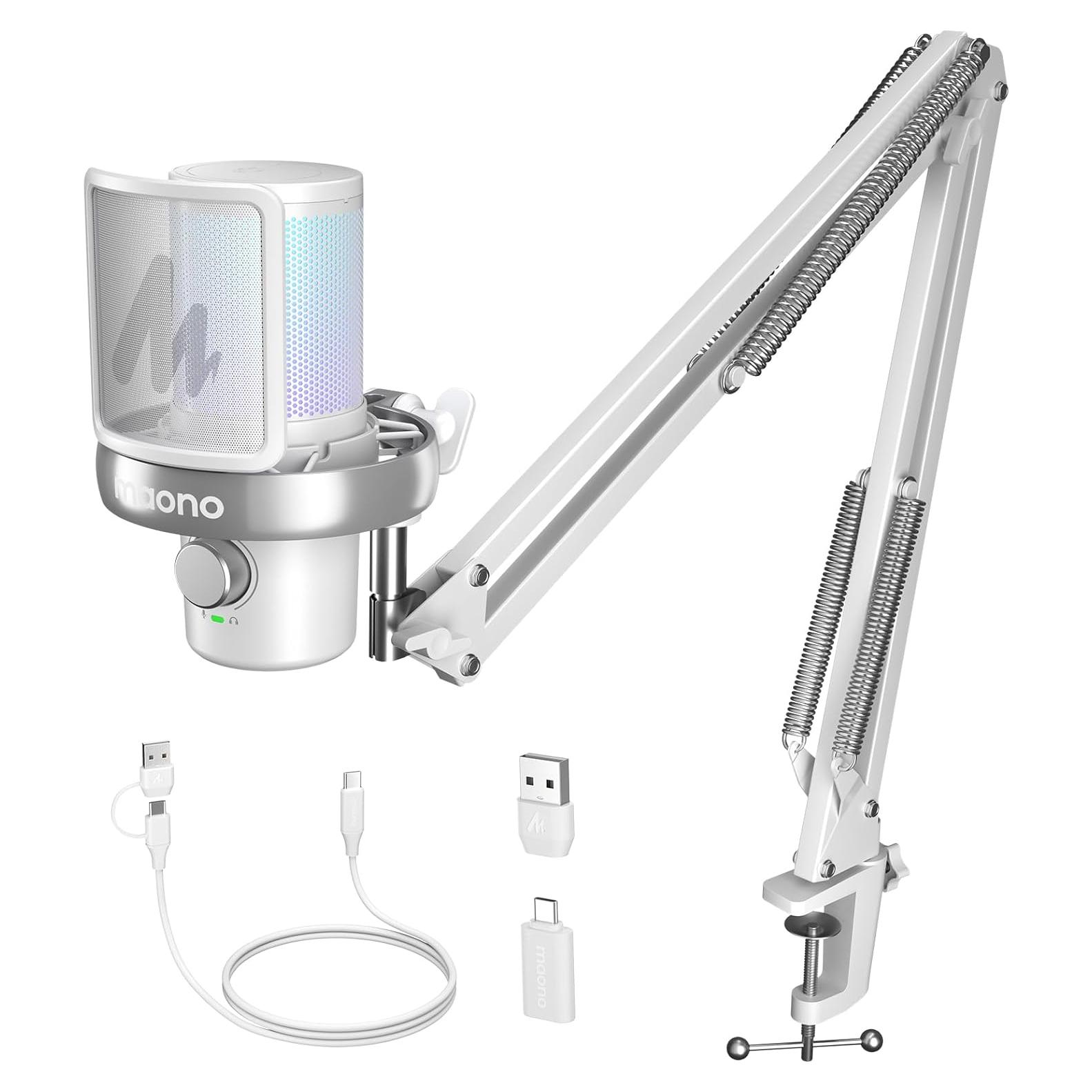 Micrófono Inalámbrico MAONO DM40 Pro con Cancelación de Ruido AI