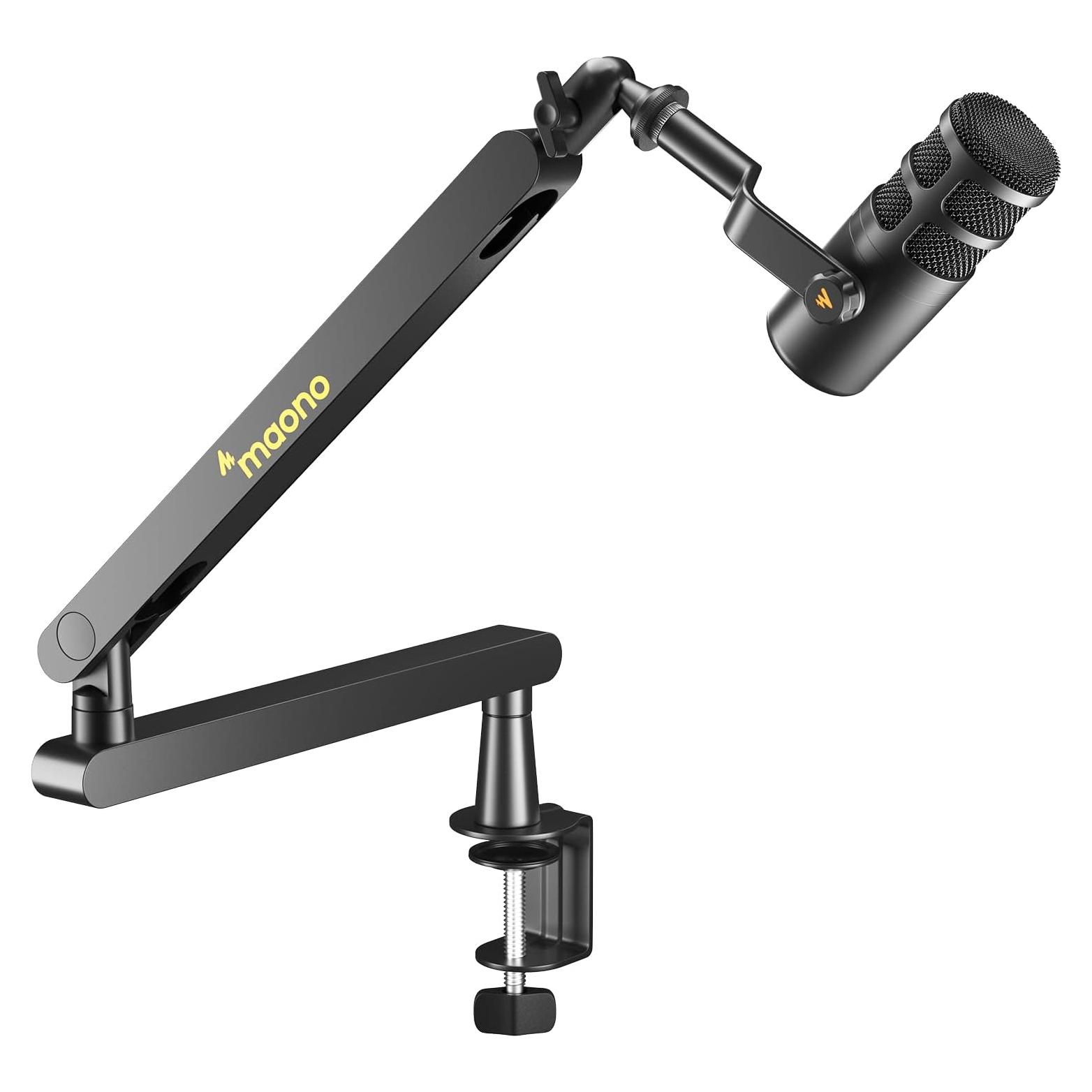 Micrófono Dinámico USB MAONO PD100U con Brazo BA92 para Podcast