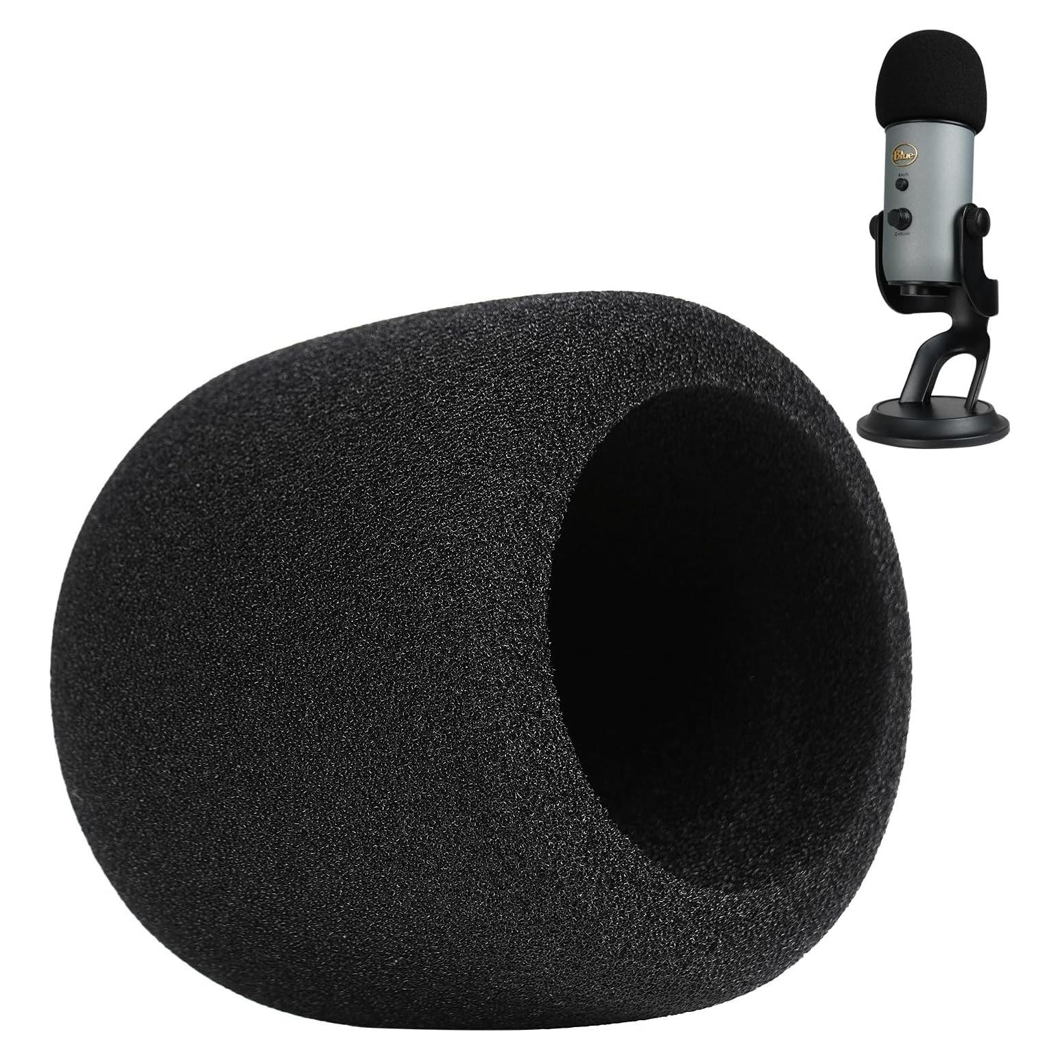 Filtro Pop Espuma Negra para Micrófonos Blue Yeti y Pro