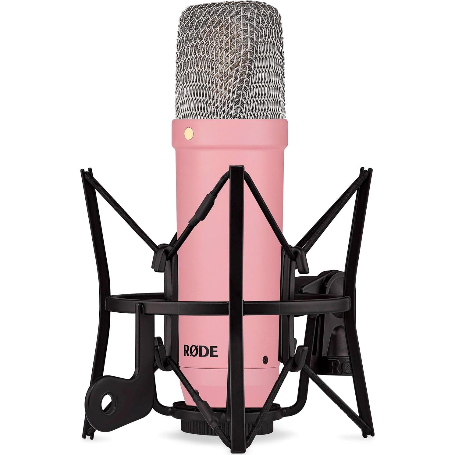 Micrófono de Condensador Rode NT1 Rosa con Soporte y Filtro