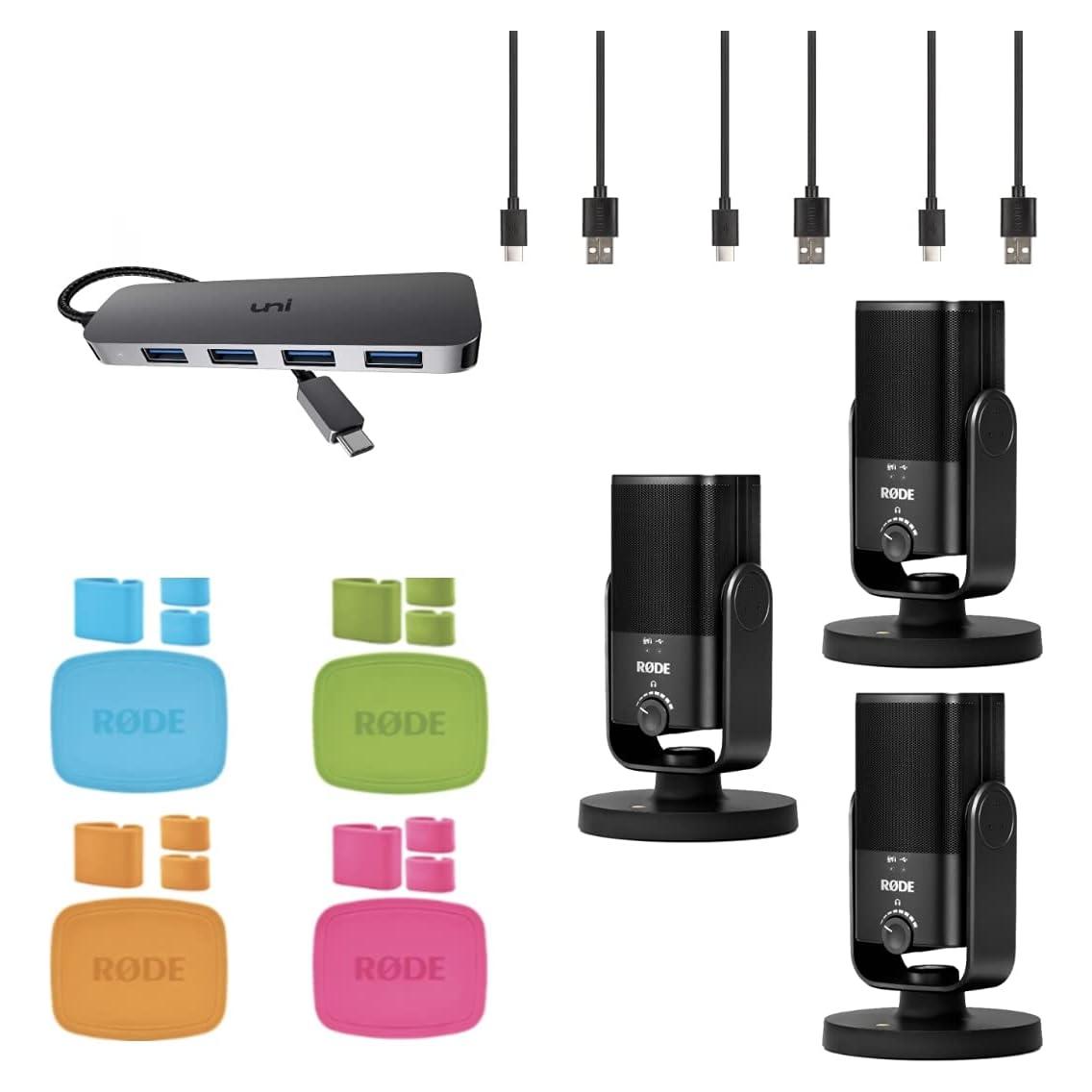 Paquete Podcast y Streaming Rode NT-USB Mini 3 Personas USB-C