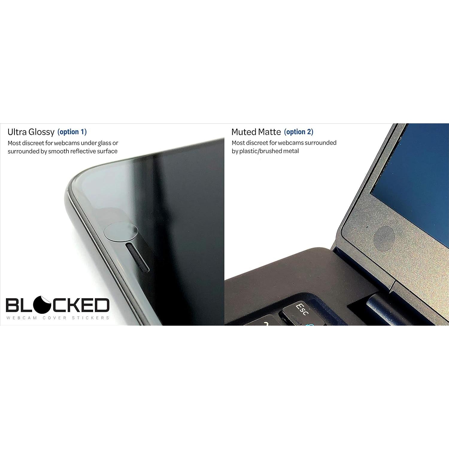 Cubre Webcam MyCamShield 57 Etiquetas Vinilo Negro Reutilizables