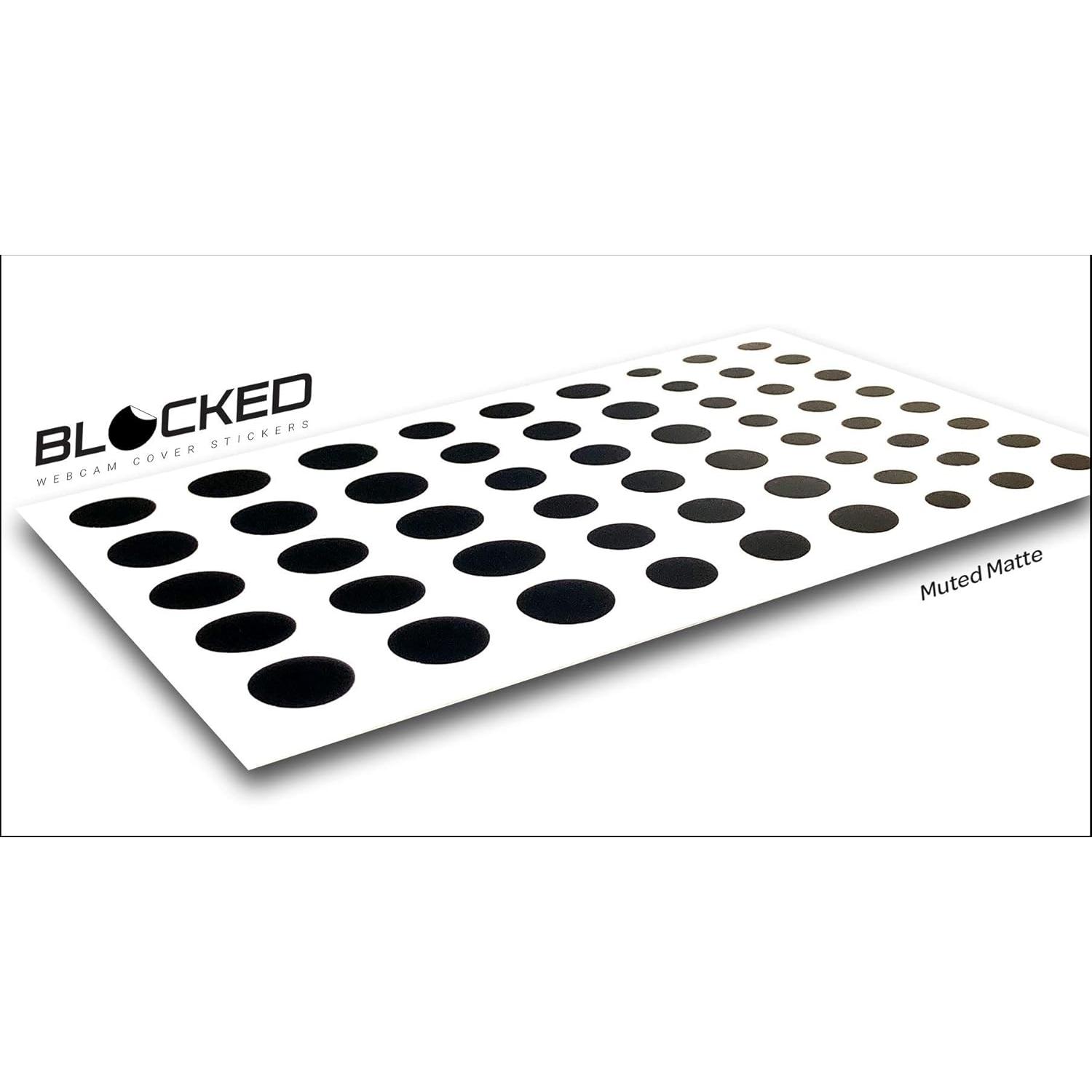 Fundas de Webcam BLOCKED - 57 Pegatinas Vinilo Negro Mate