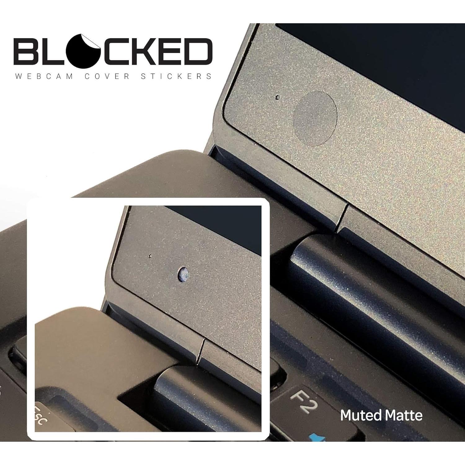 Fundas de Webcam BLOCKED - 57 Pegatinas Vinilo Negro Mate