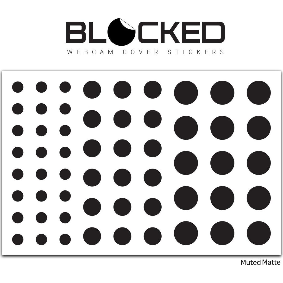 Fundas de Webcam BLOCKED - 57 Pegatinas Vinilo Negro Mate