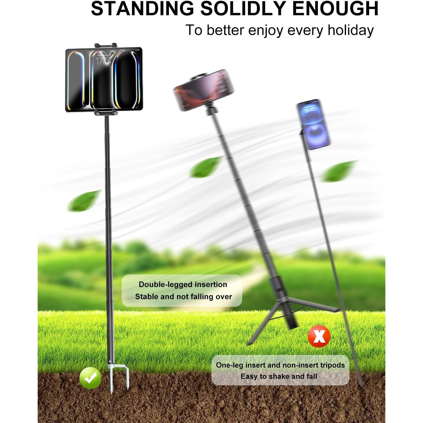 Trípode para Tablet Kolasels Monopod 0.68 kg Ajustable 6 Segmentos