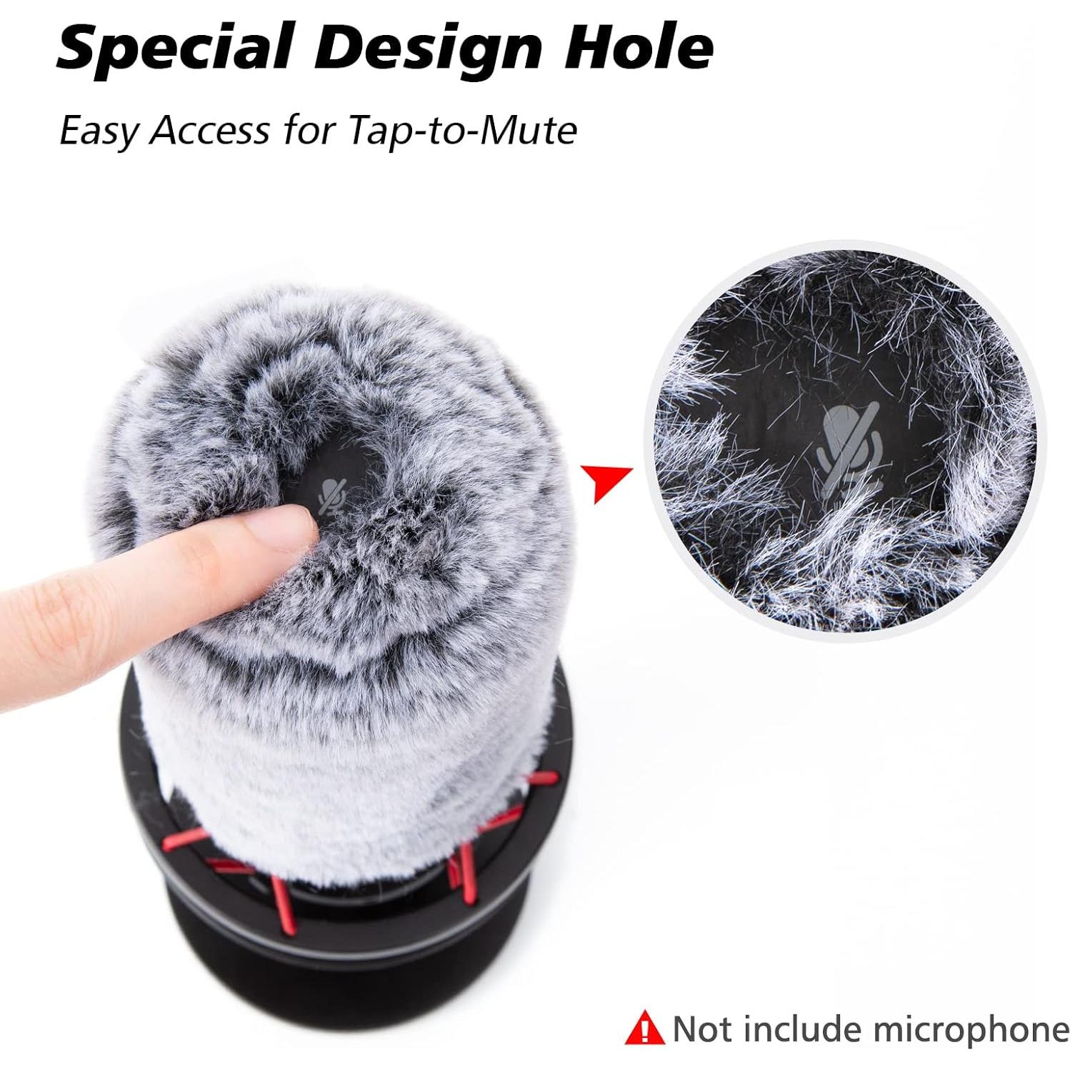 Filtro Antipop HyperX QuadCast - Cubierta de Espuma y Muff Peludo