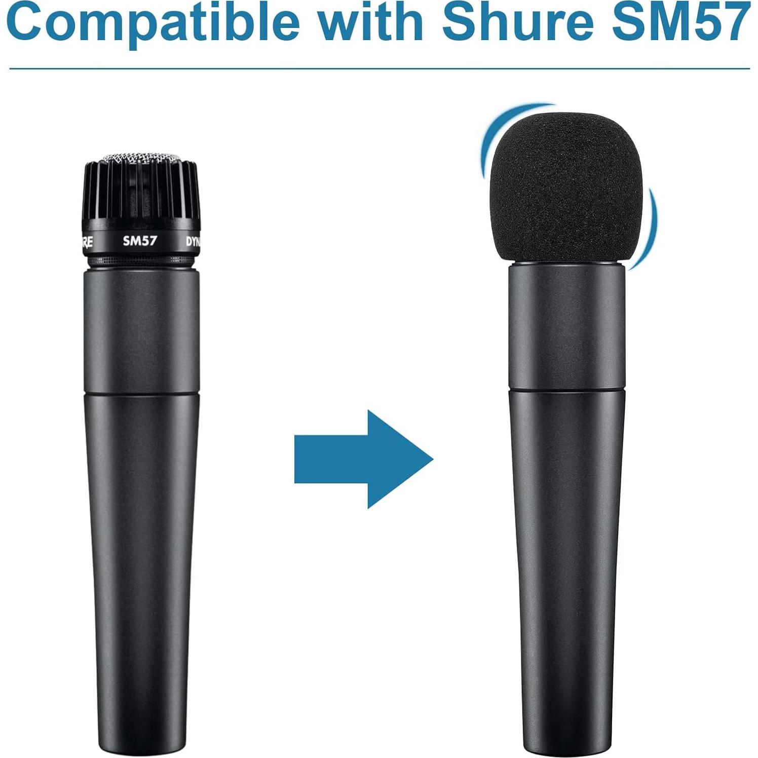 Pantalla contra viento para micrófono Shure SM57 - 6 Paquetes