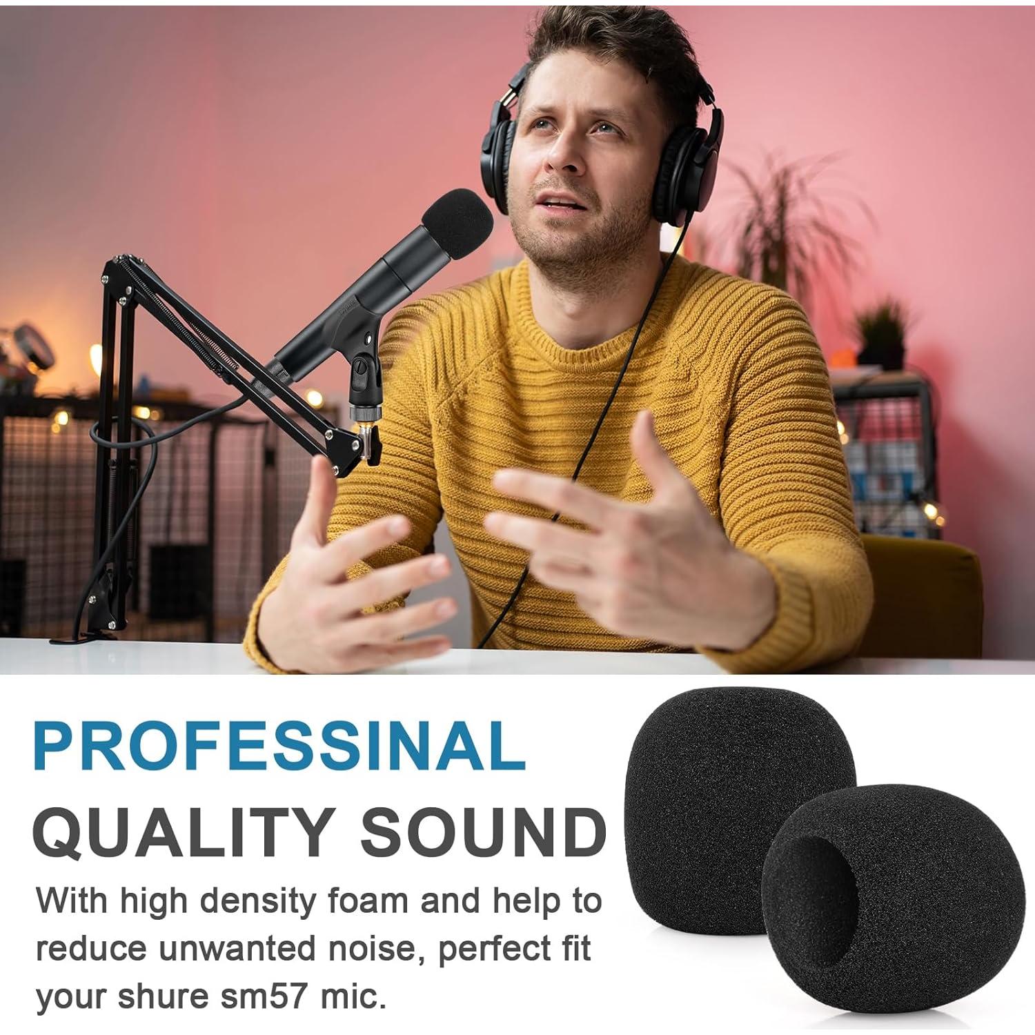 Pantalla contra viento para micrófono Shure SM57 - 6 Paquetes