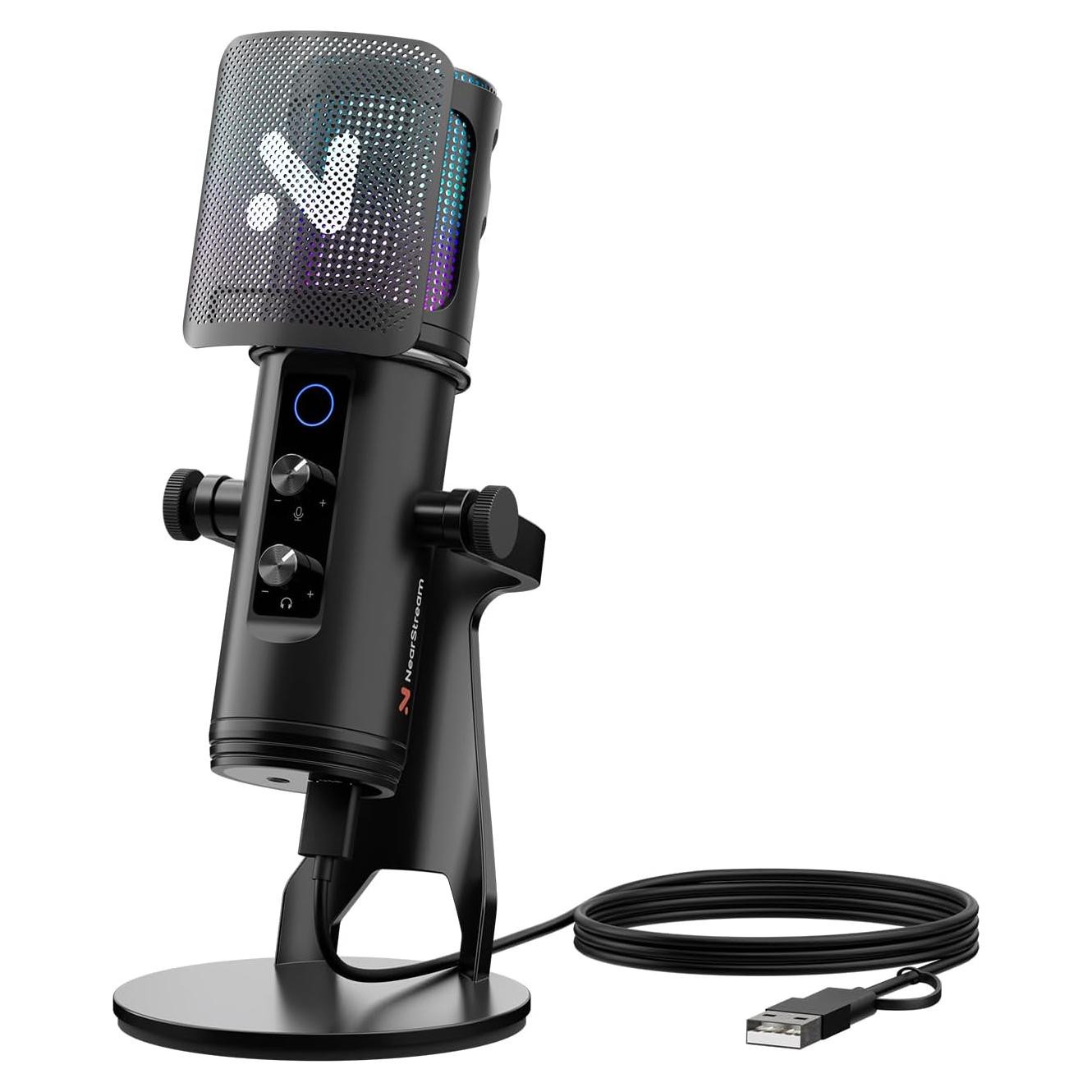 Micrófono Gaming AM35U USB con Cancelación de Ruido y RGB