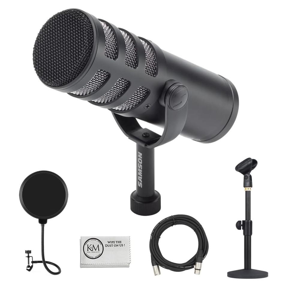 Micrófono Dinámico Samson Q9x con Soporte, Filtro y Cable XLR