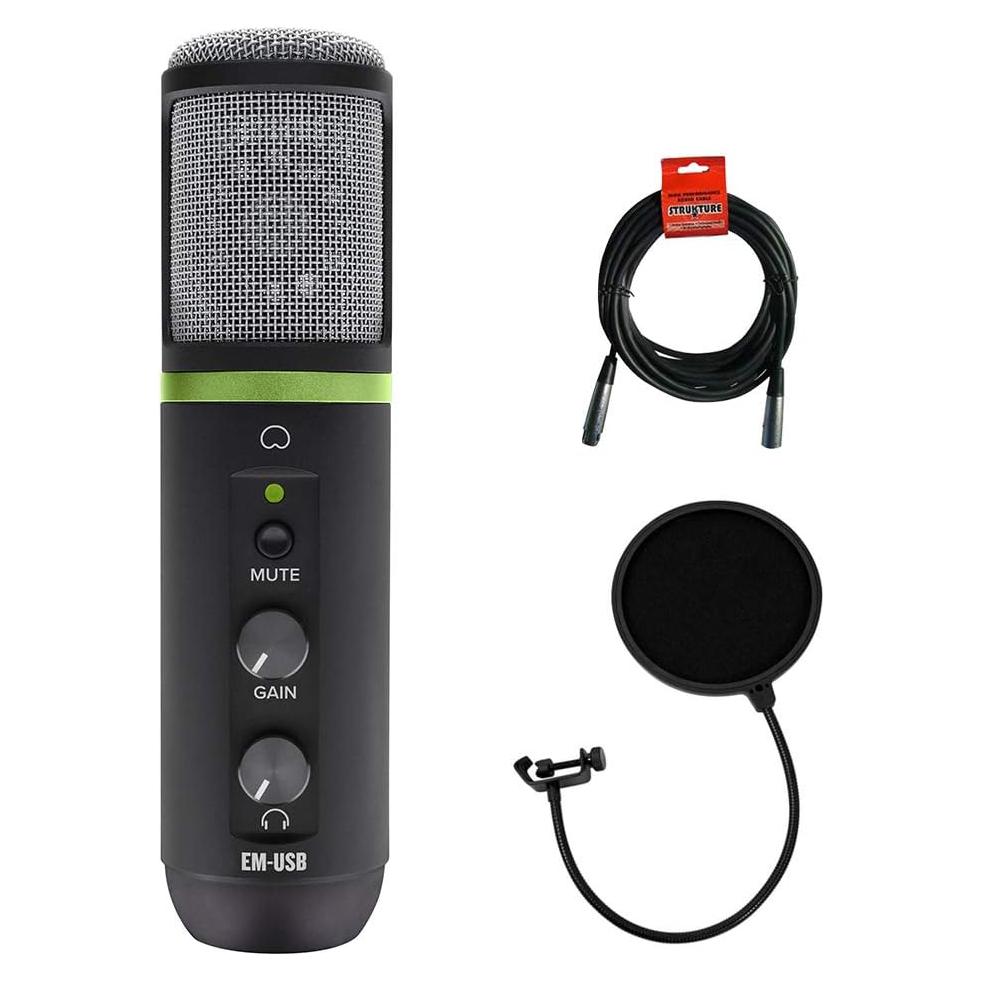 Micrófono de Condensador USB Mackie EM-USB con Filtro Antipop