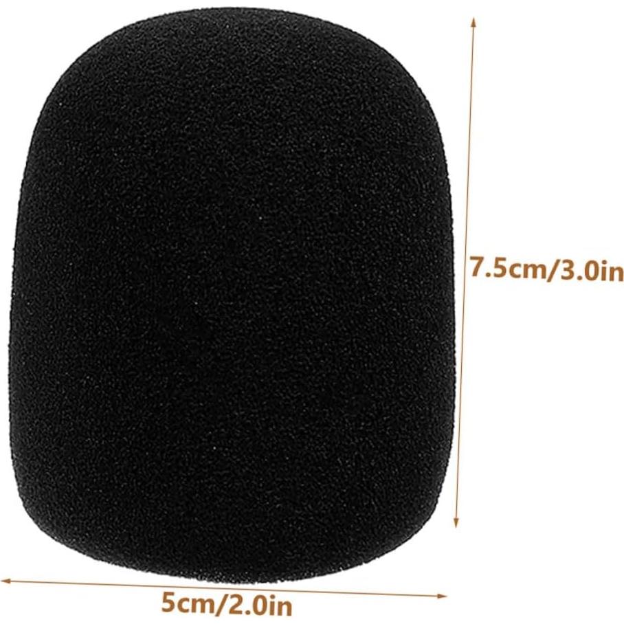3 Fundas Protectores de Micrófono de Esponja Negras HZ23GVI