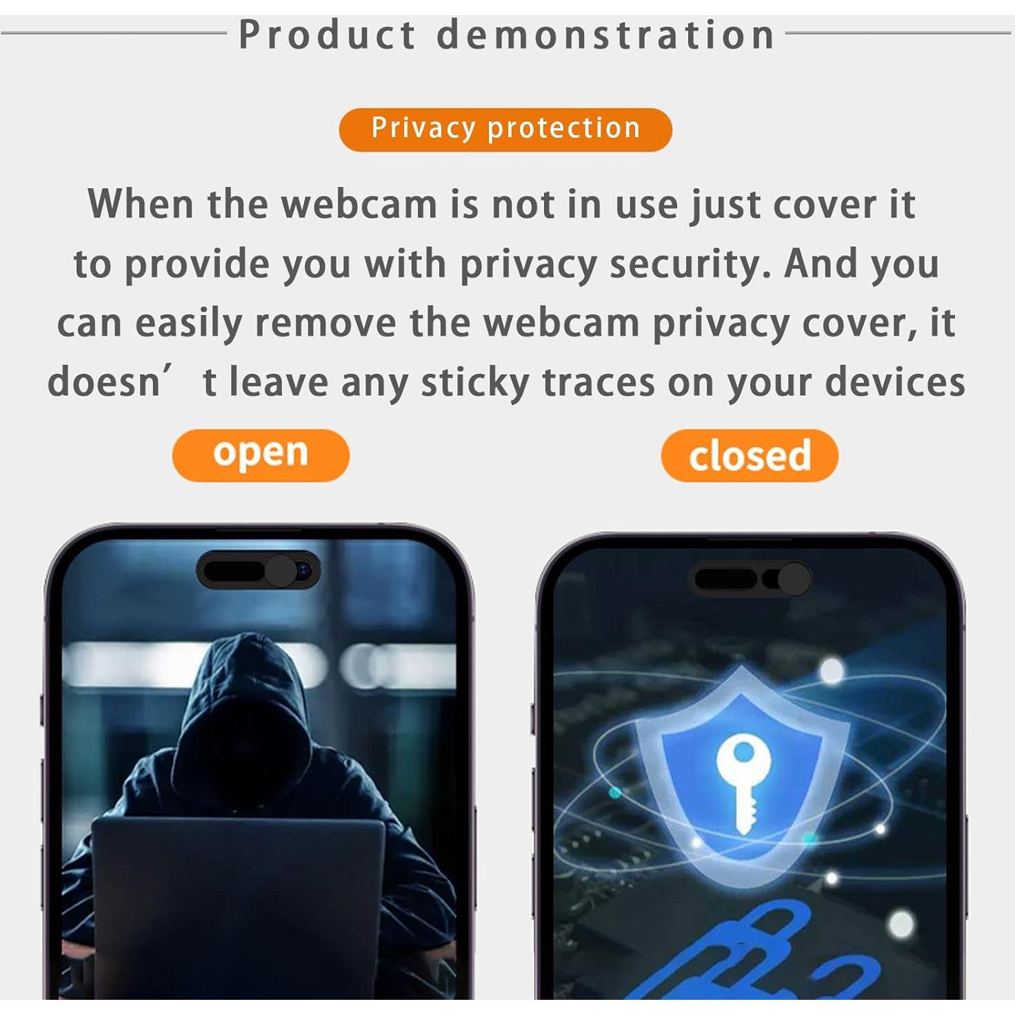 Cubierta de Cámara Frontal EYSOFT para iPhone 14/15/16 - Negro