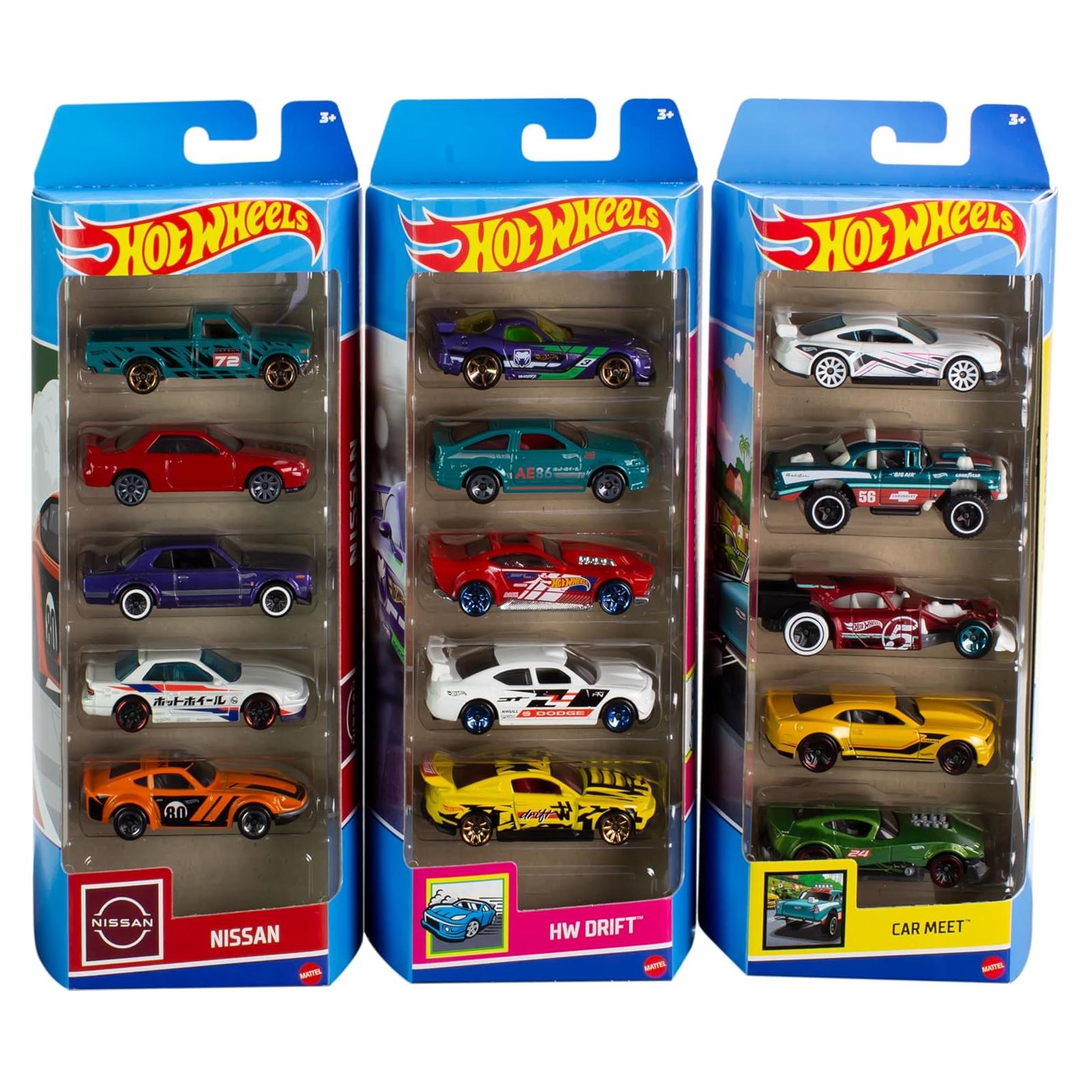 Paquete de 15 coches Hot Wheels Mattel 3 temáticas 1:64