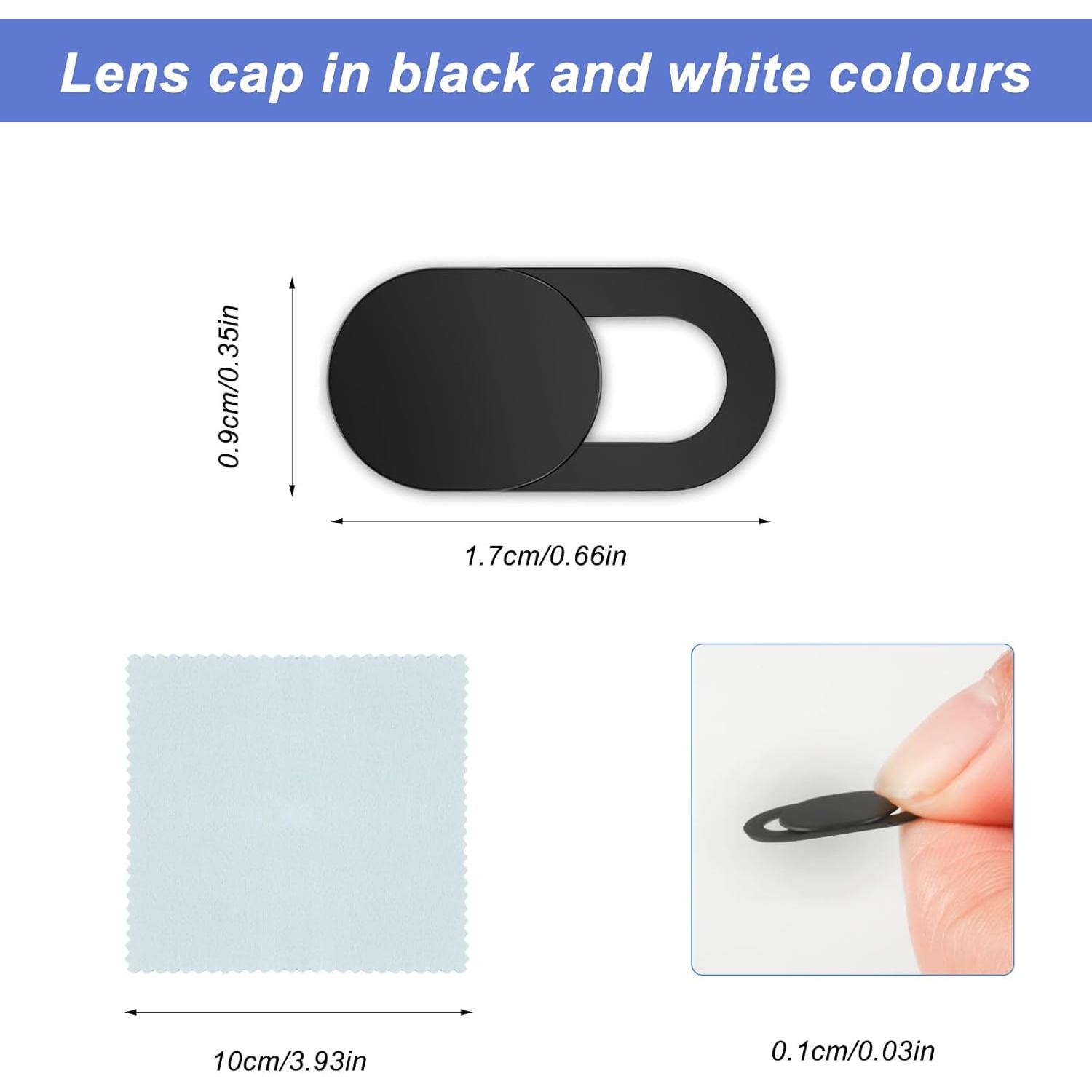 Cubierta de Webcam HexinYigjly 20 Pcs Ultra Delgada ABS