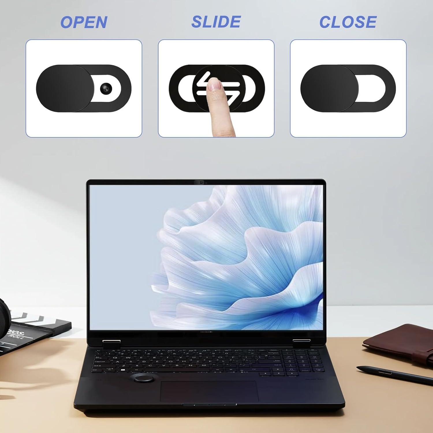 Cubierta de Webcam HexinYigjly 20 Pcs Ultra Delgada ABS