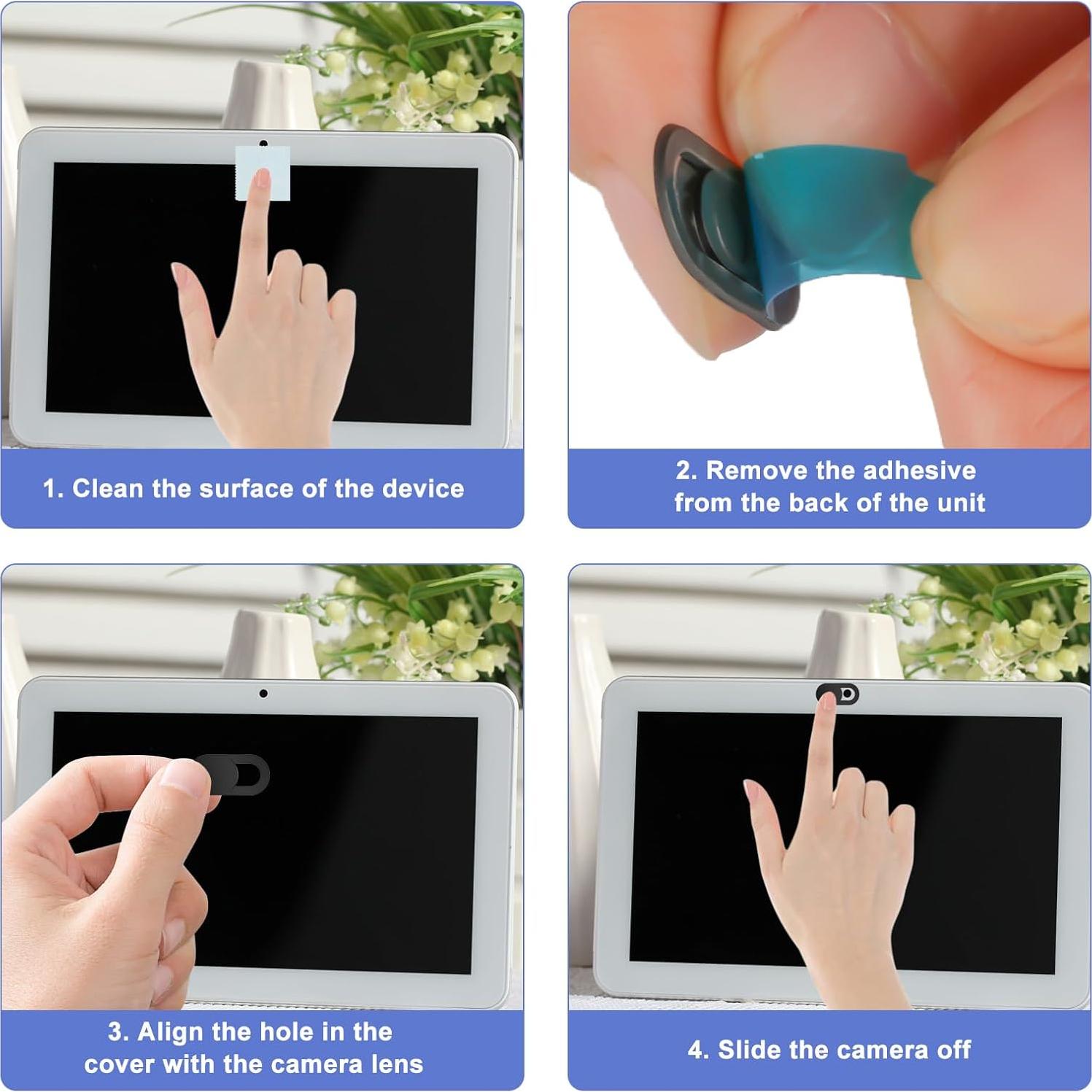 Cubierta de Webcam HexinYigjly 20 Pcs Ultra Delgada ABS