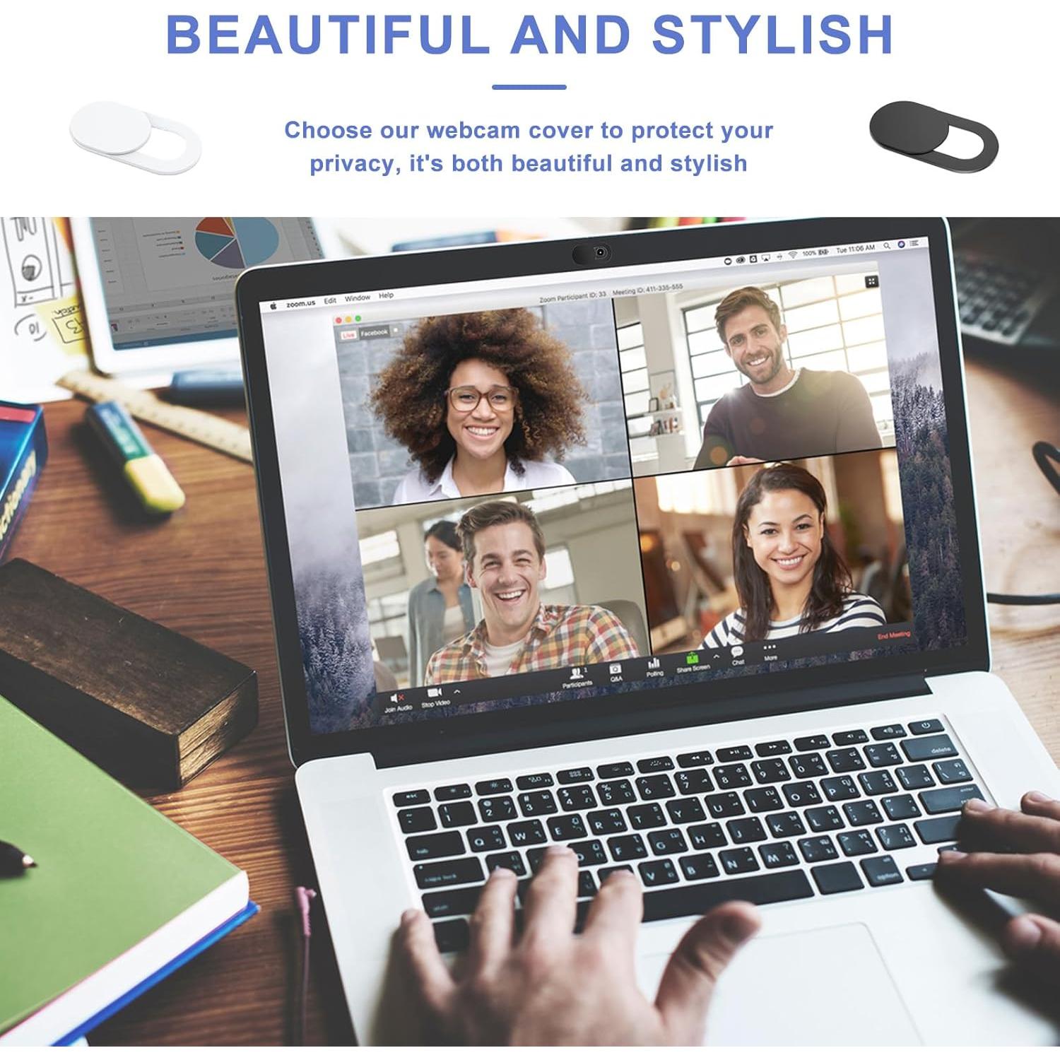 Cubierta de Webcam HexinYigjly 20 Pcs Ultra Delgada ABS